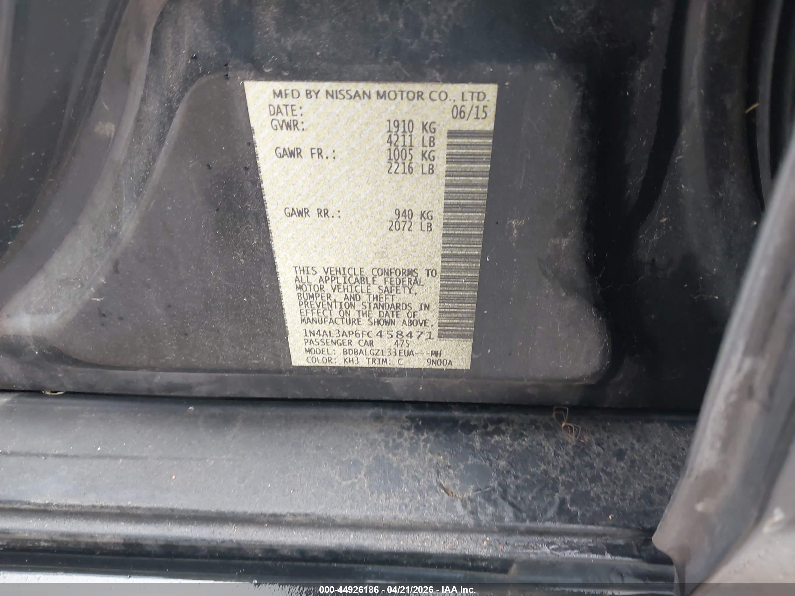 NISSAN ALTIMA image 9