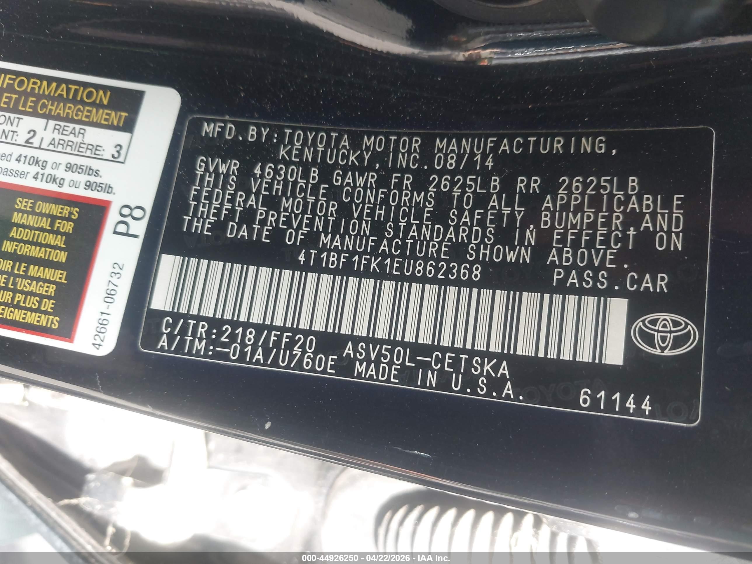 TOYOTA CAMRY image 9