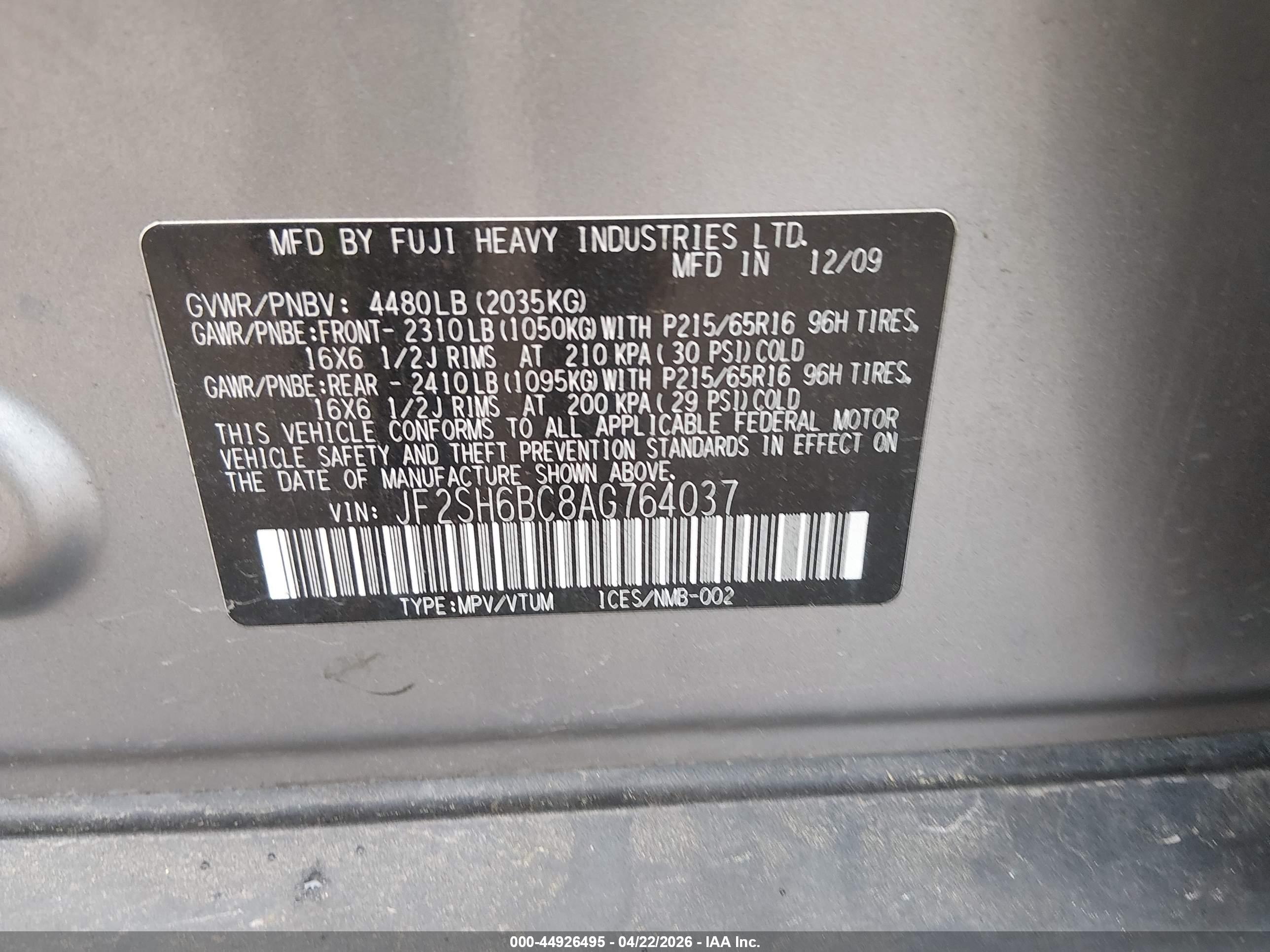 SUBARU FORESTER image 9