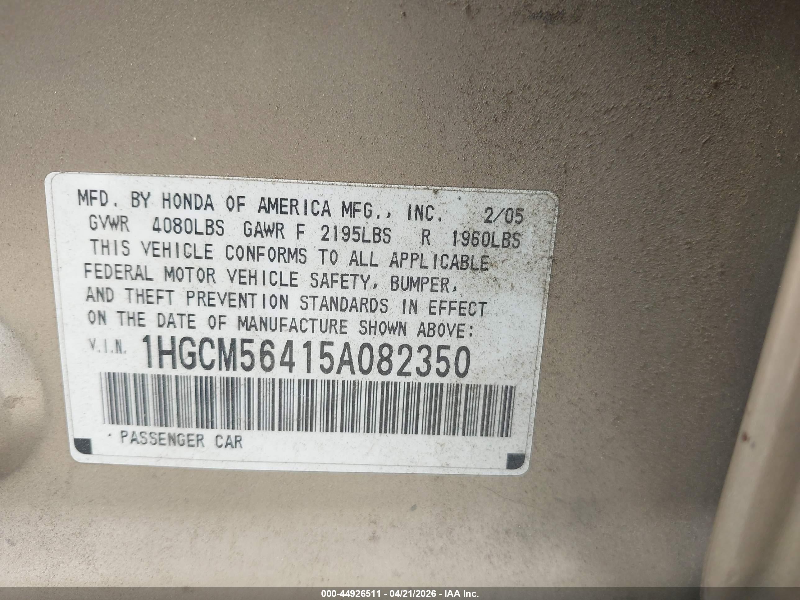 HONDA ACCORD image 9
