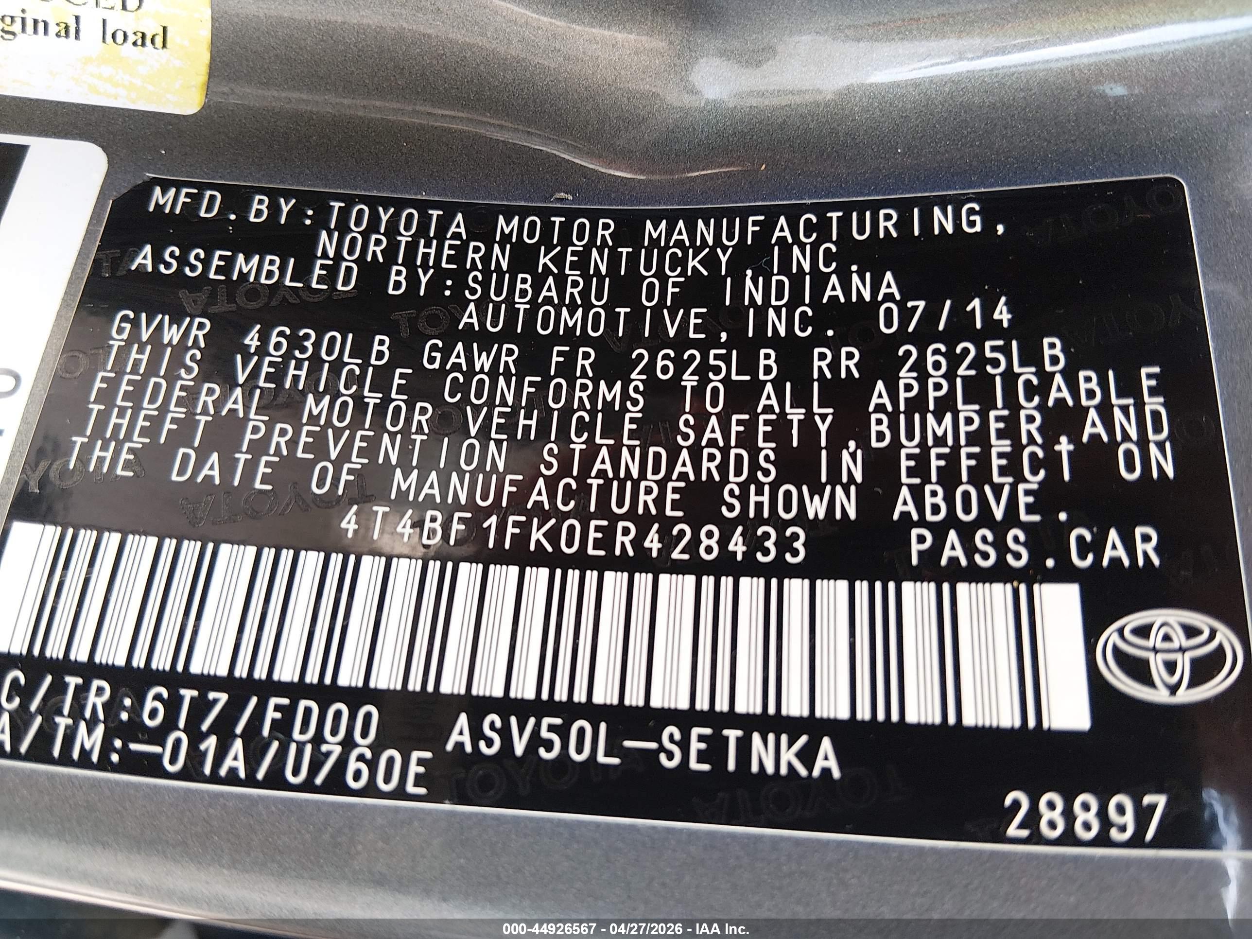TOYOTA CAMRY image 9