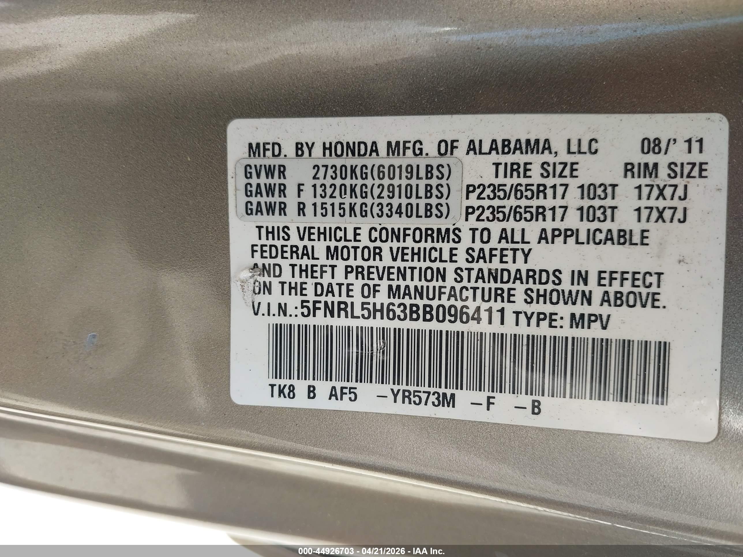 HONDA ODYSSEY image 9