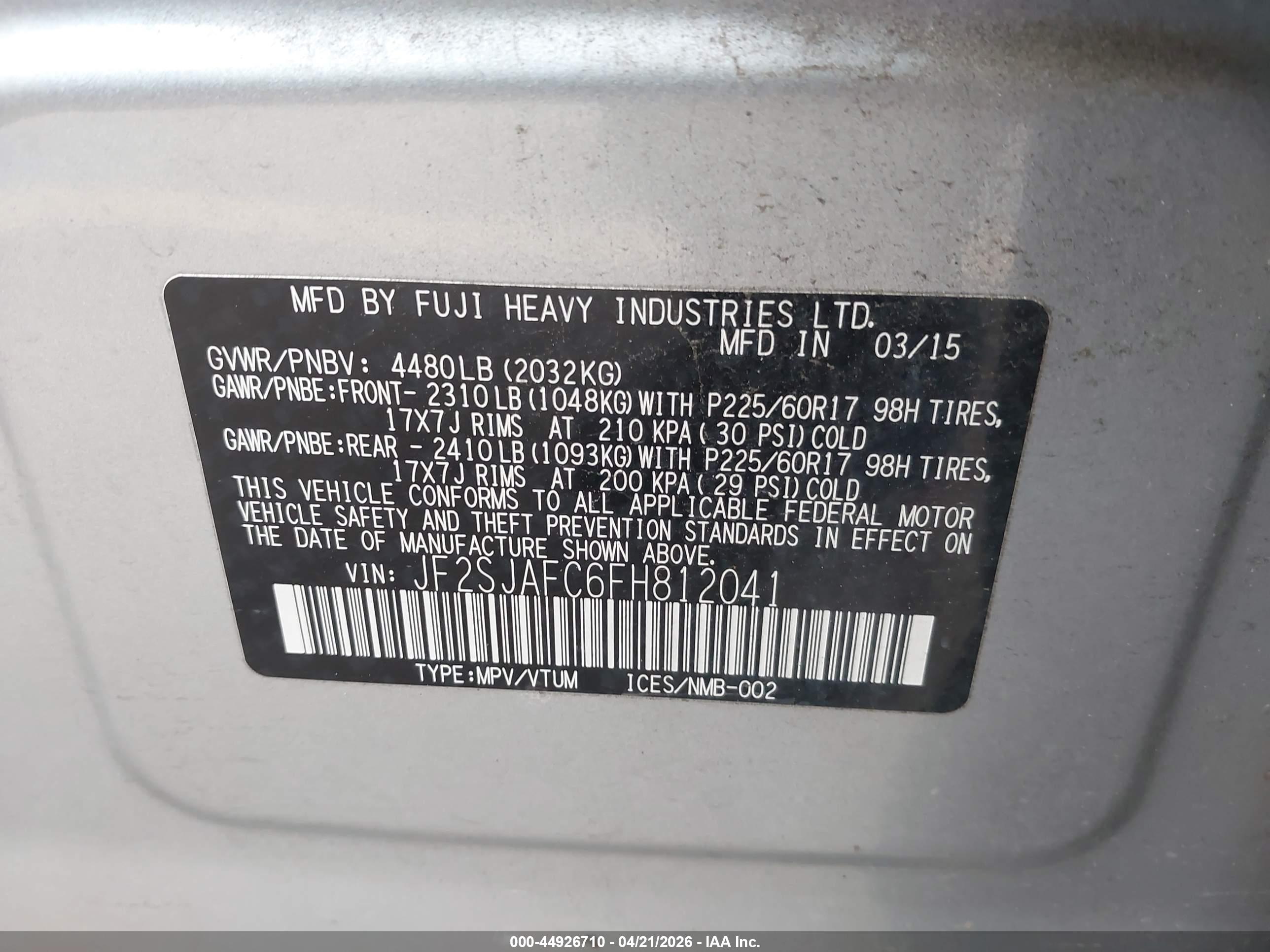 SUBARU FORESTER image 9