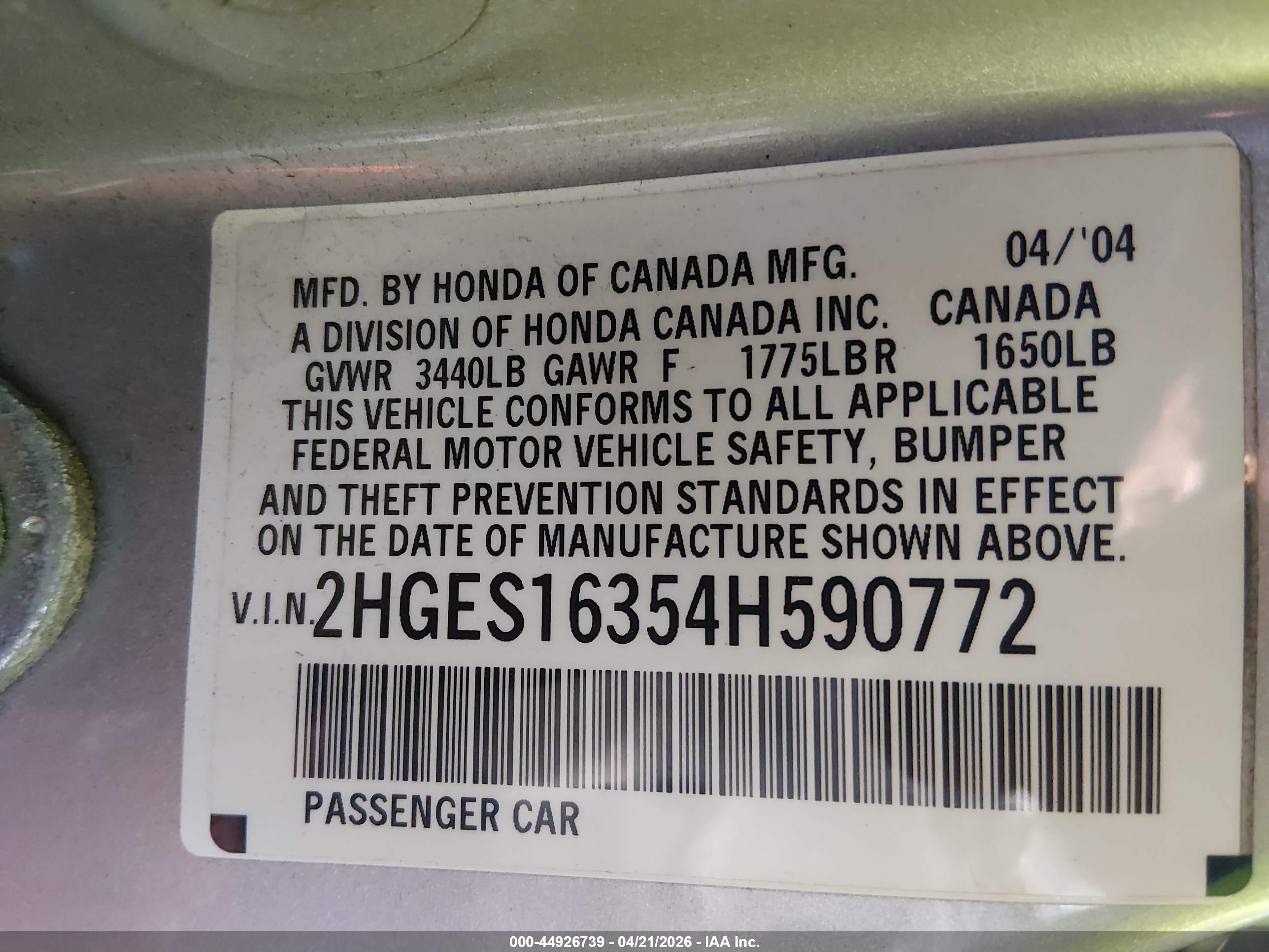 HONDA CIVIC image 9
