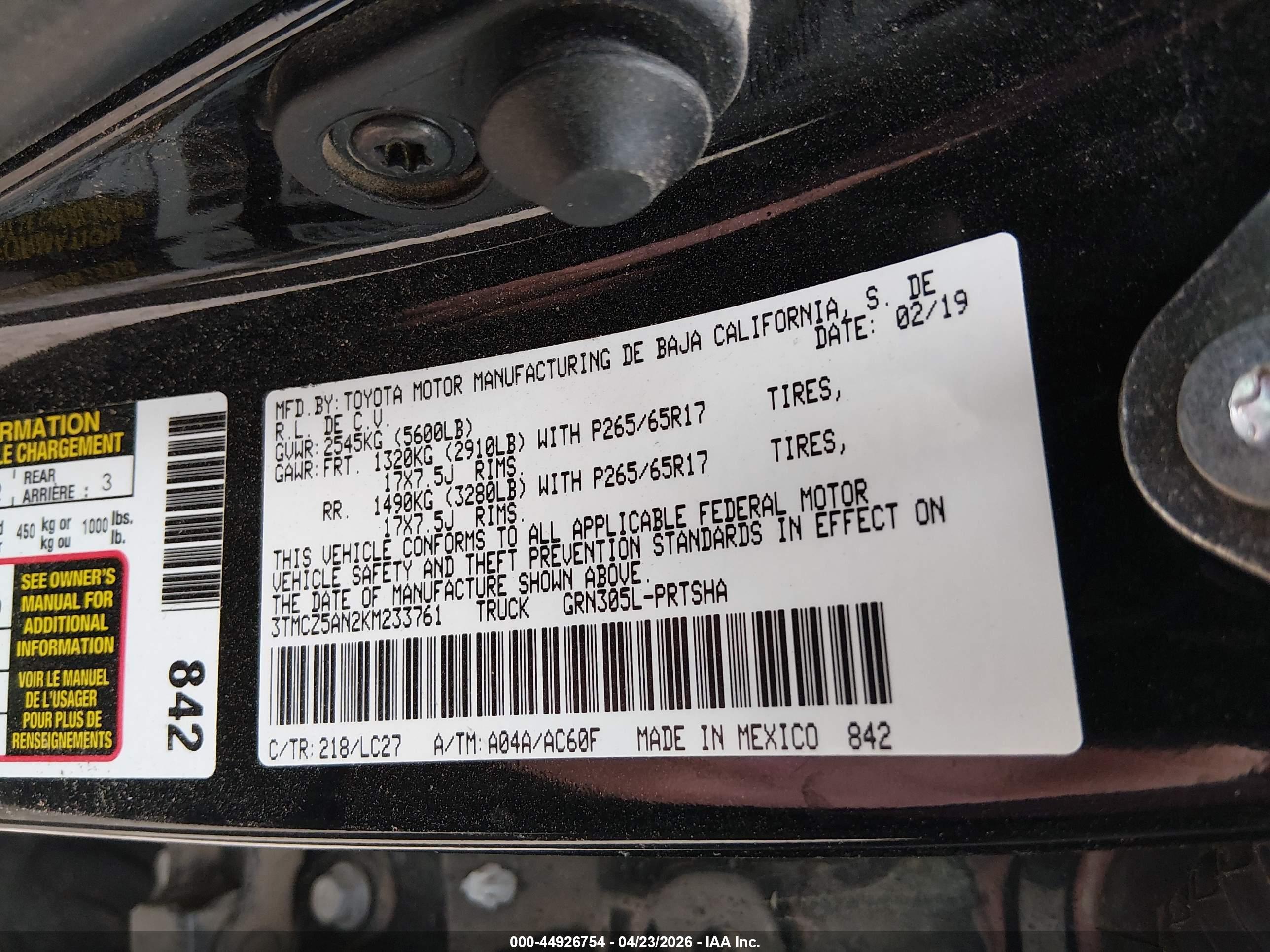 TOYOTA TACOMA image 9