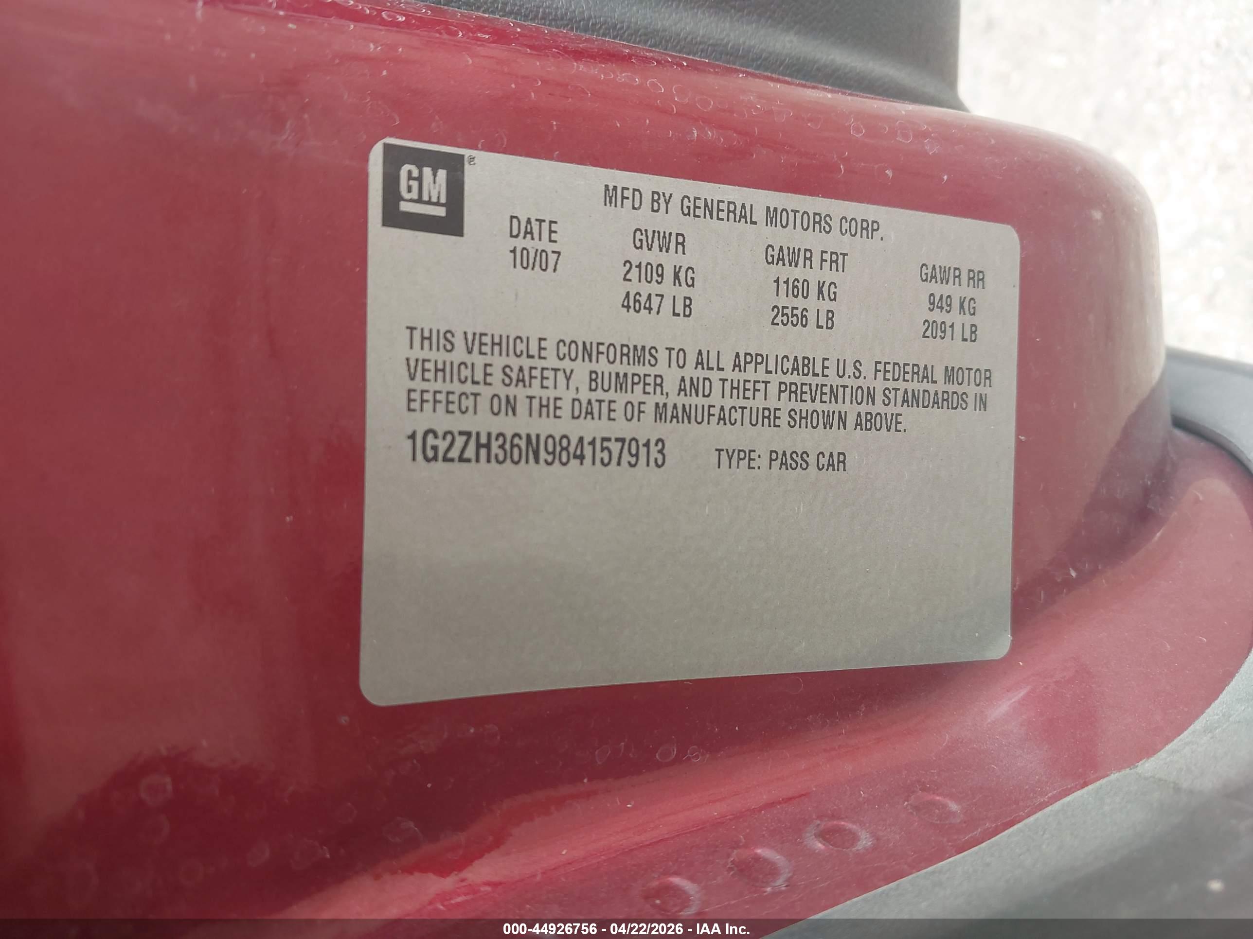 PONTIAC G6 image 9