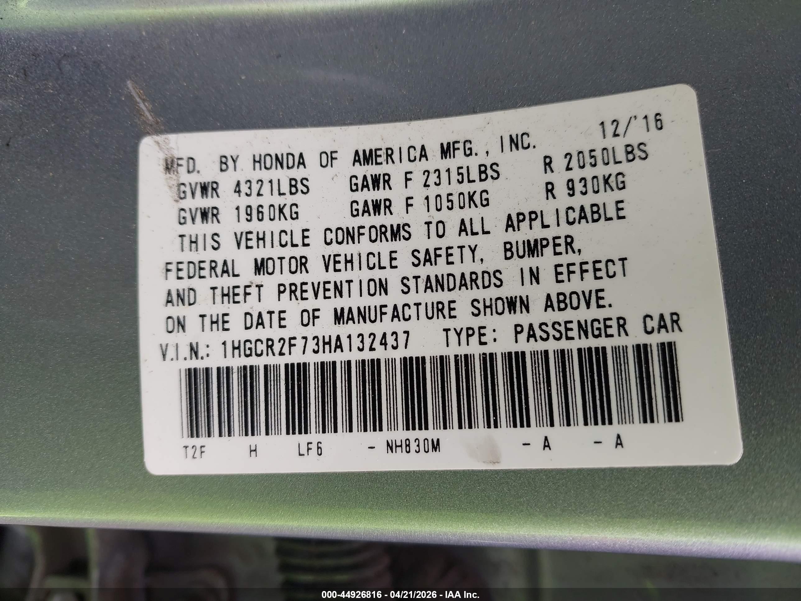 HONDA ACCORD image 9