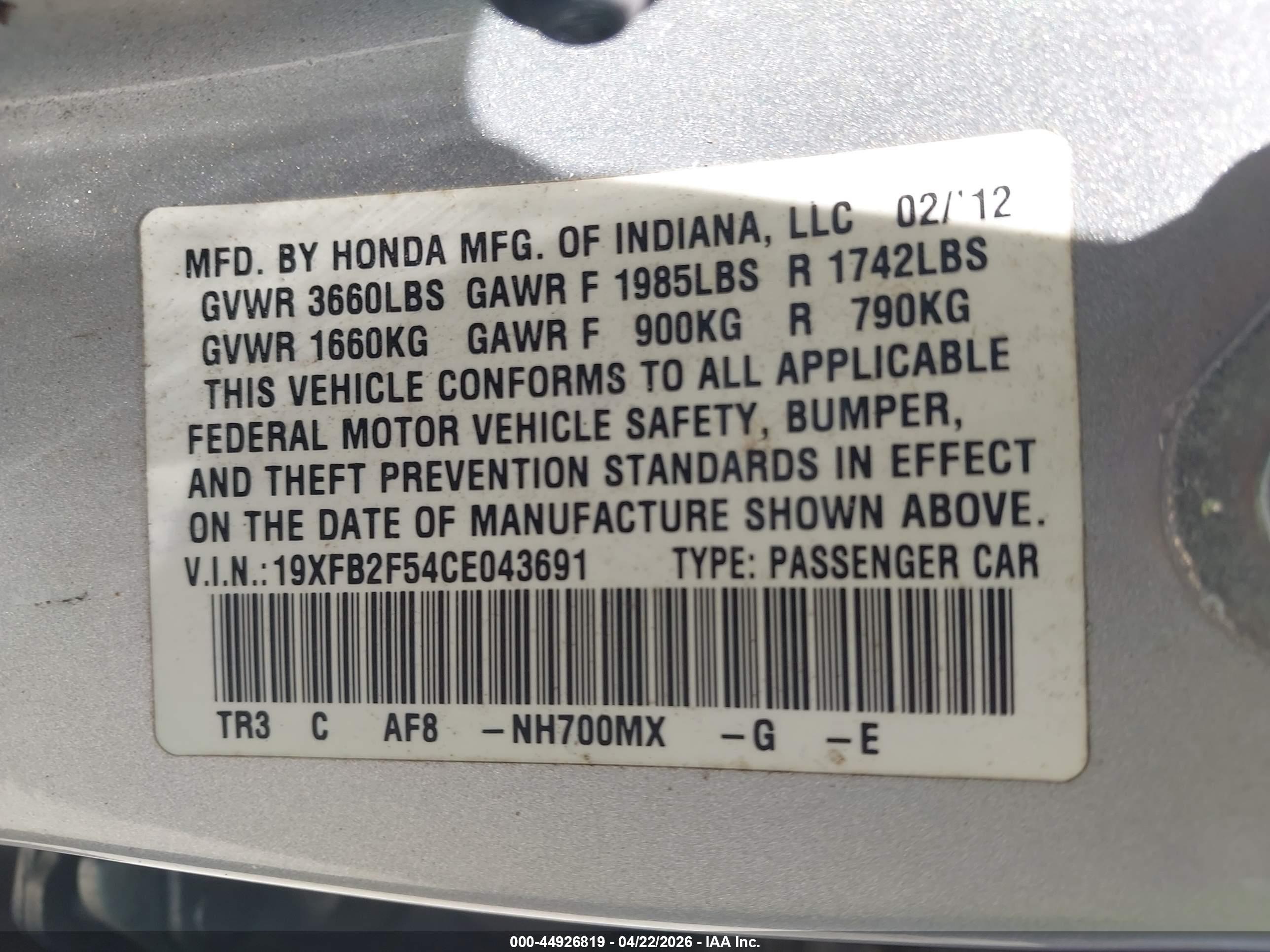 HONDA CIVIC image 9