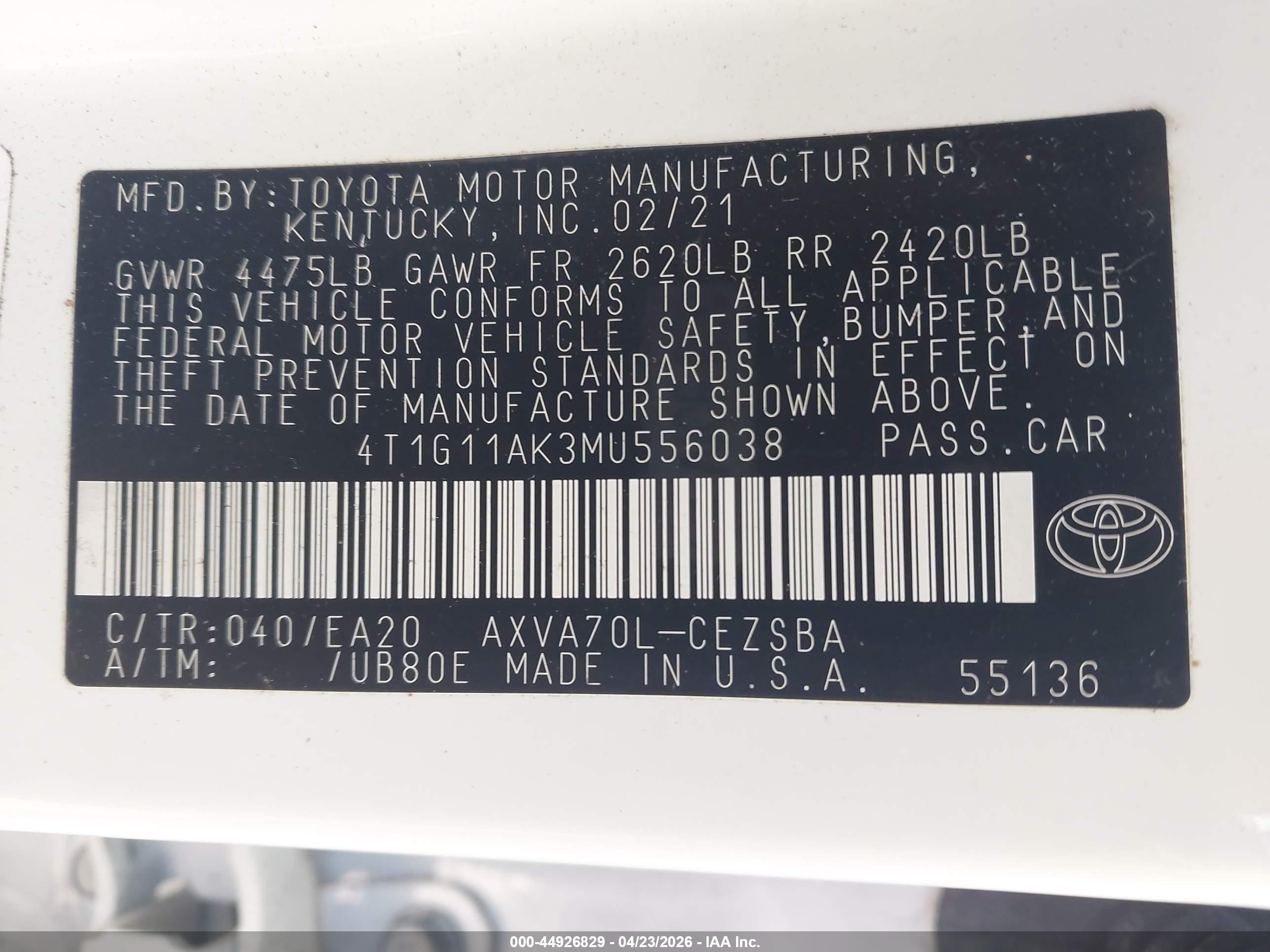 TOYOTA CAMRY image 9