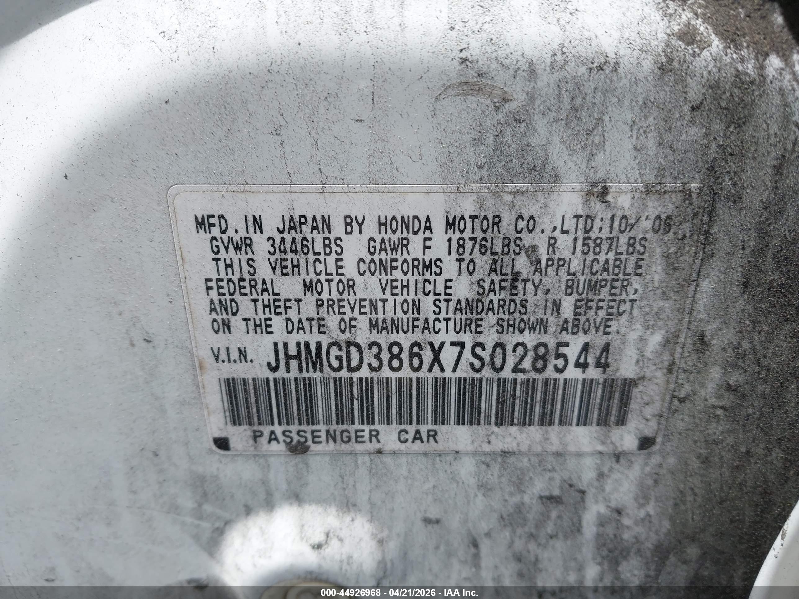 HONDA FIT image 9