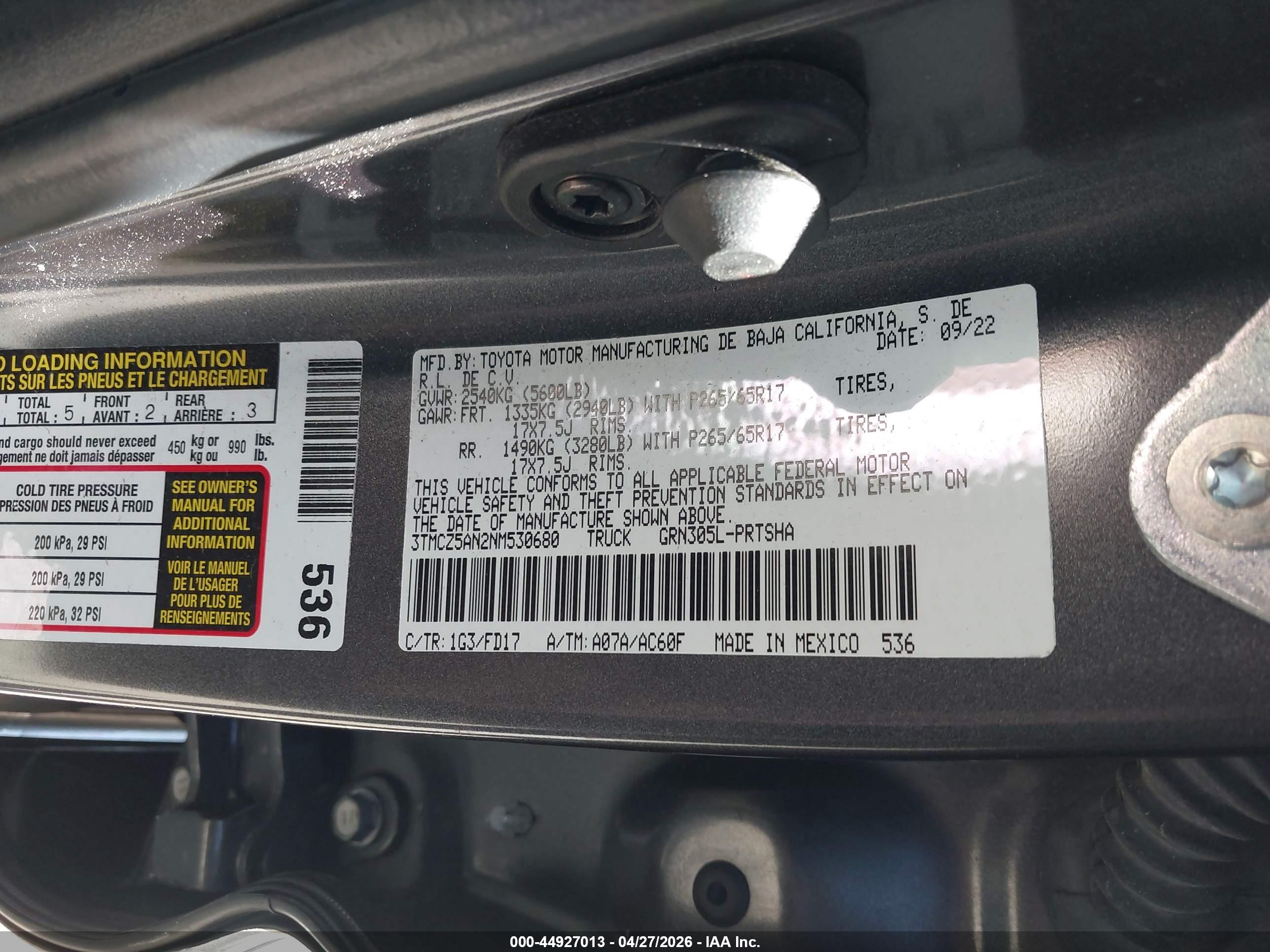 TOYOTA TACOMA image 9