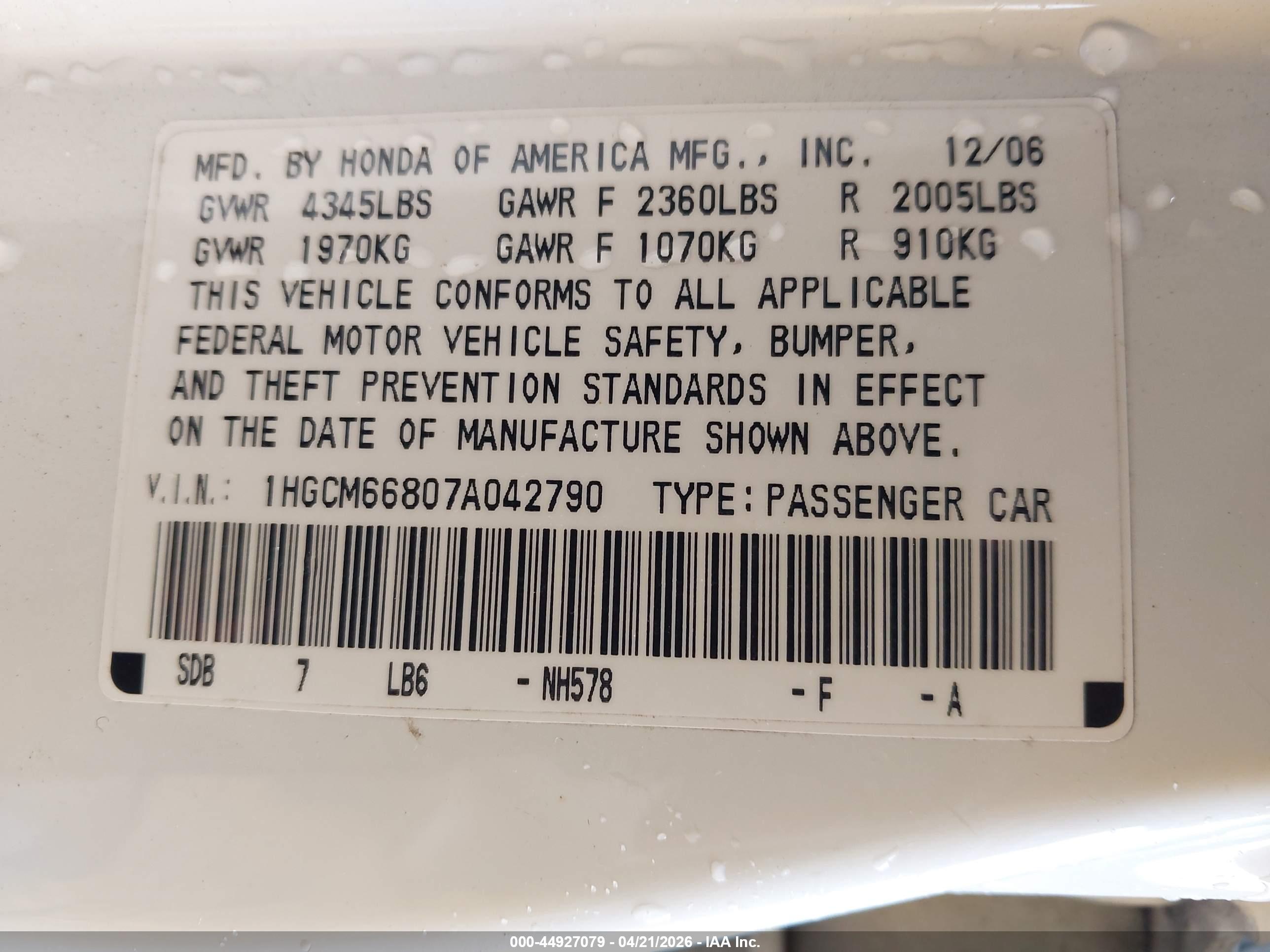 HONDA ACCORD image 9