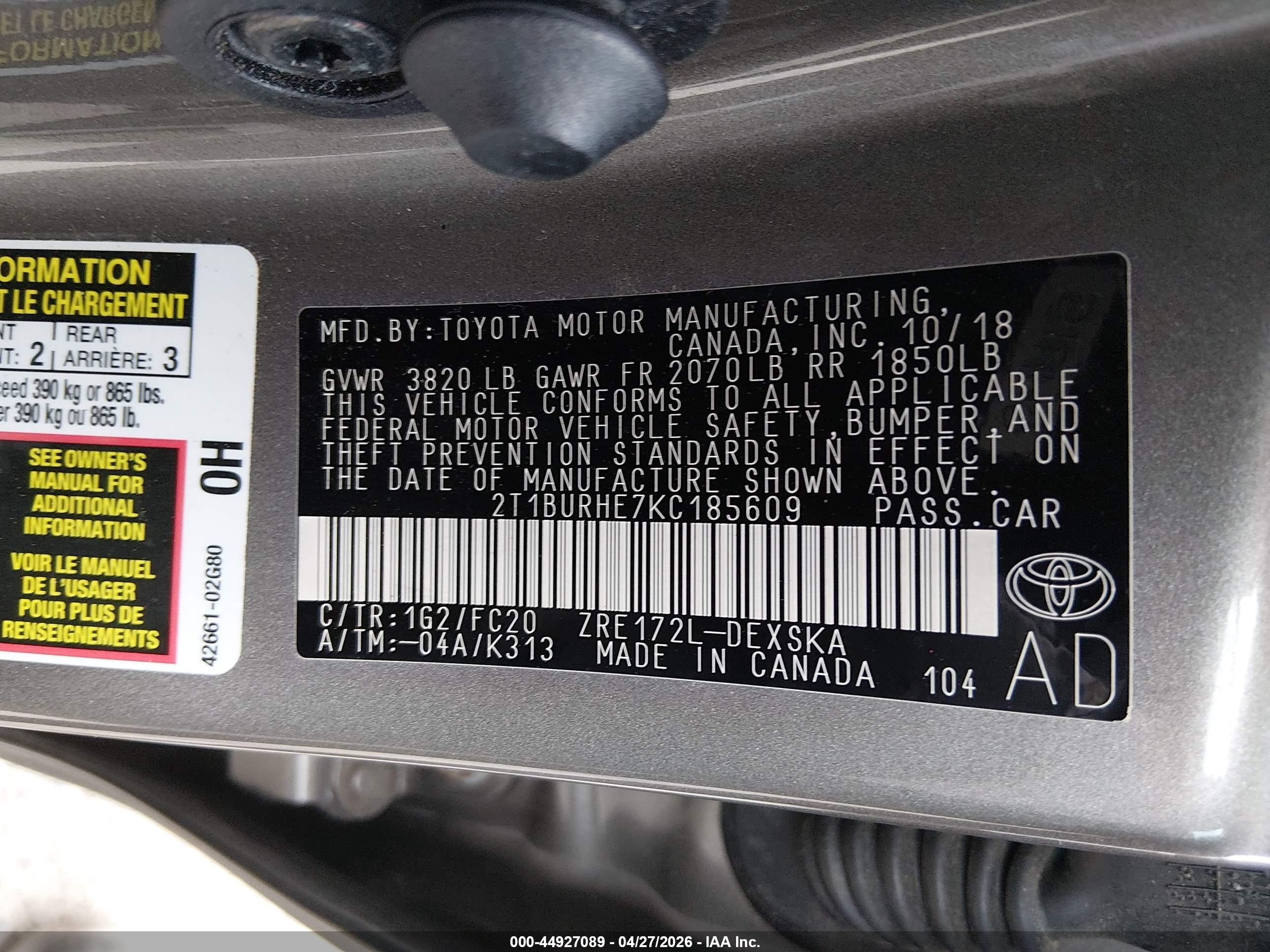 TOYOTA COROLLA image 9