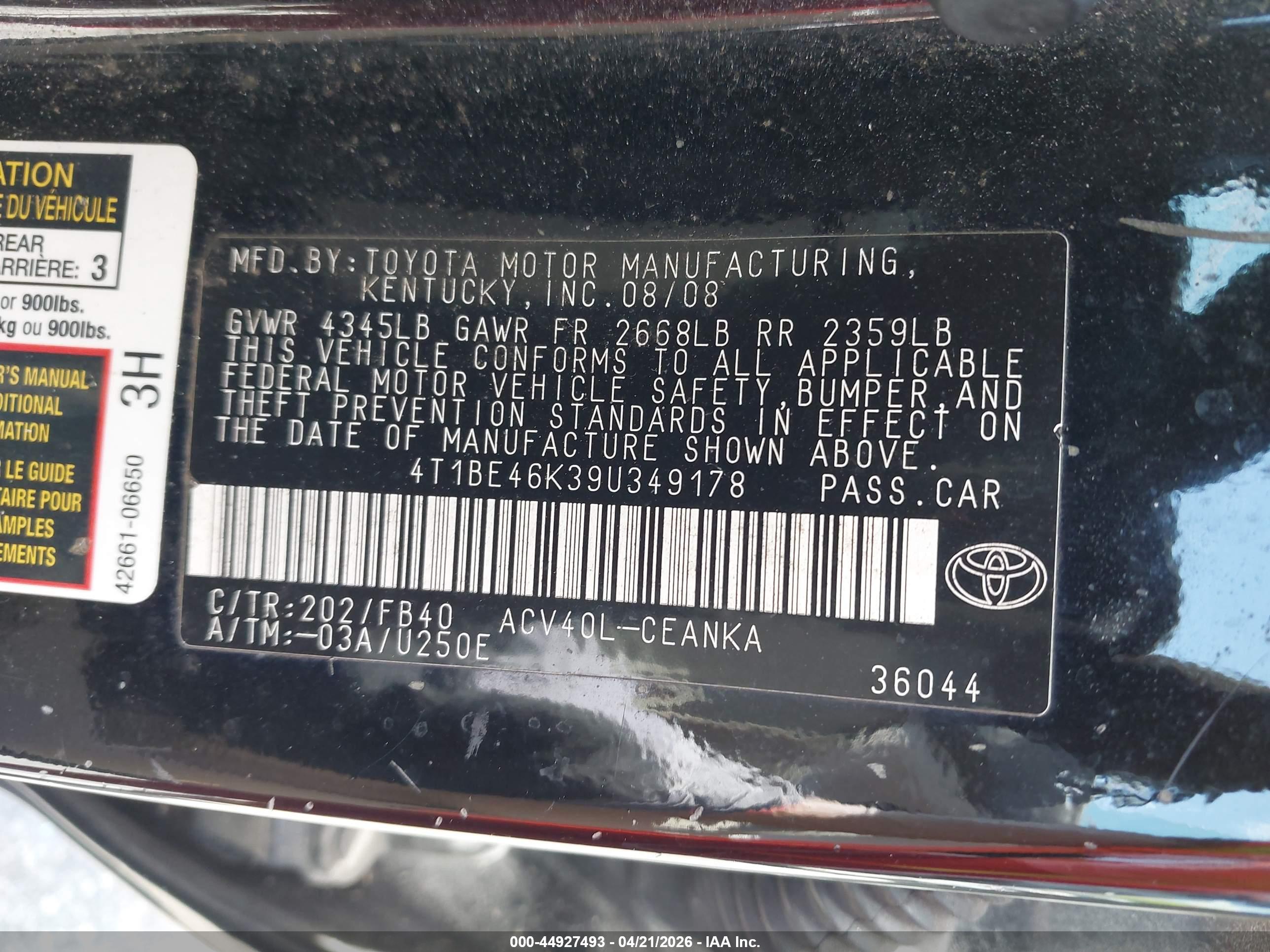 TOYOTA CAMRY image 9