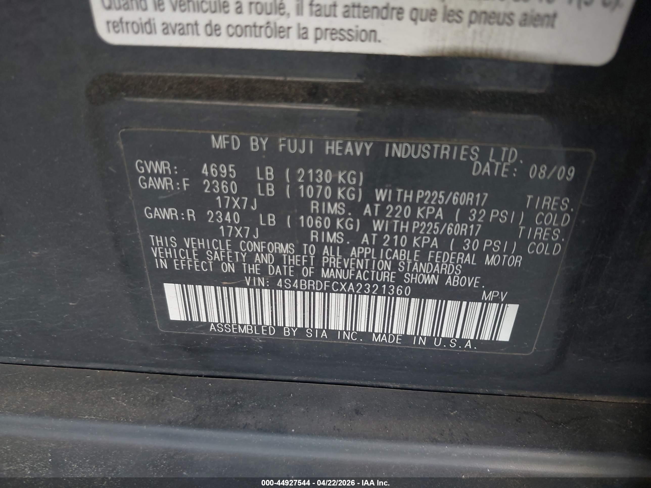 SUBARU OUTBACK image 9