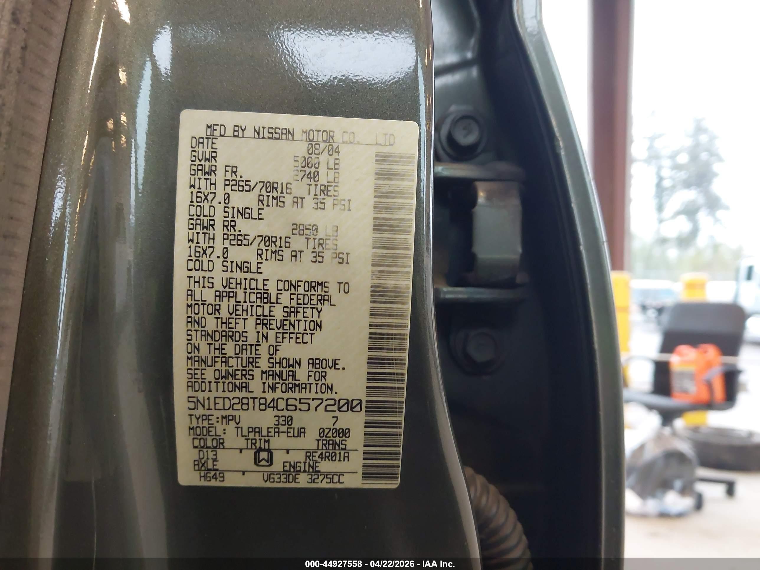 NISSAN XTERRA image 9