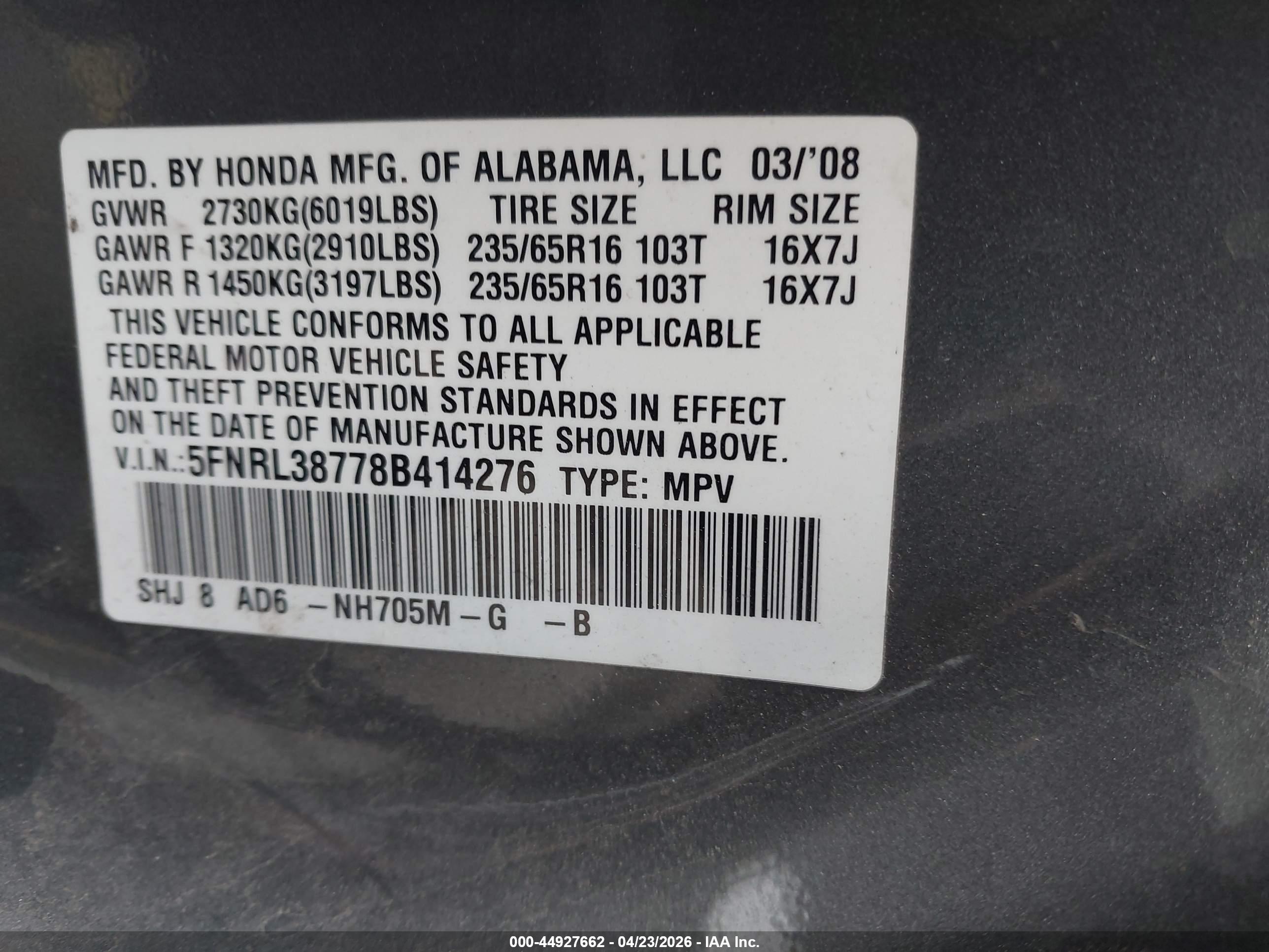 HONDA ODYSSEY image 9
