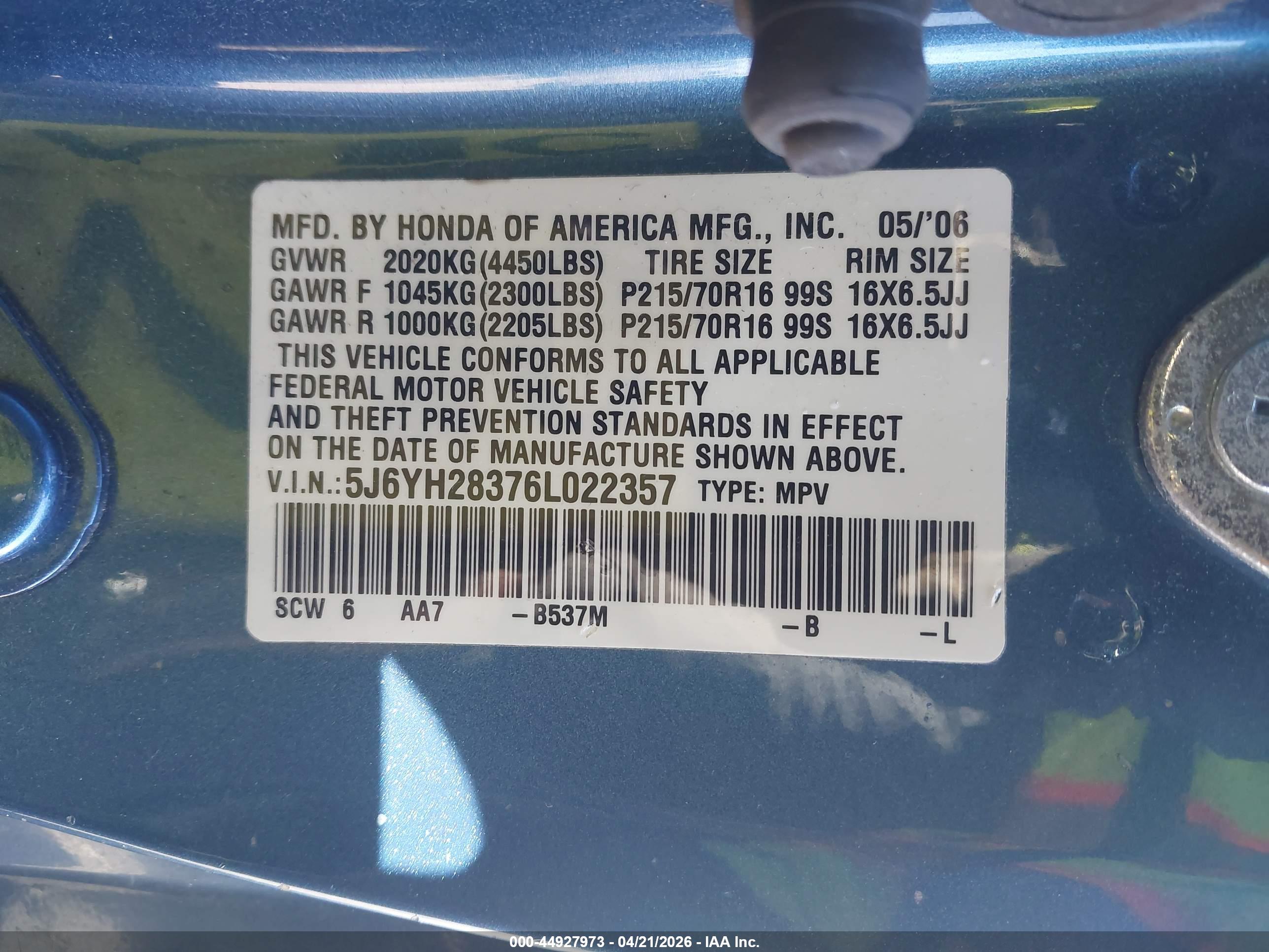 HONDA ELEMENT image 9