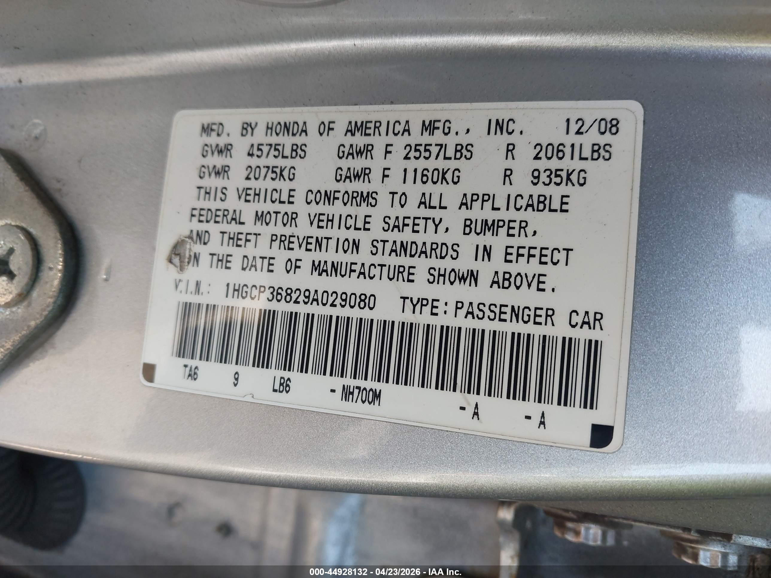 HONDA ACCORD image 9