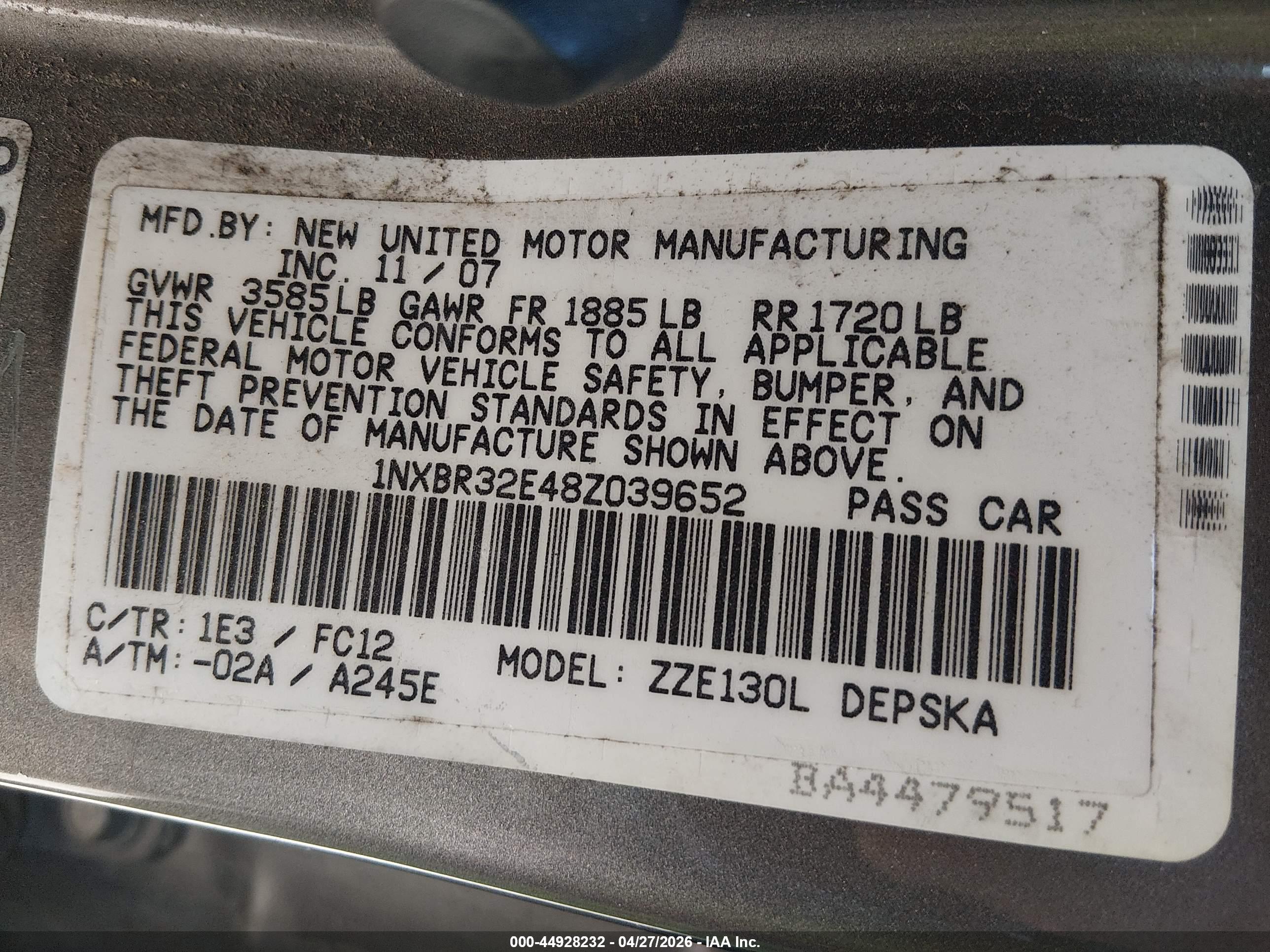TOYOTA COROLLA image 9