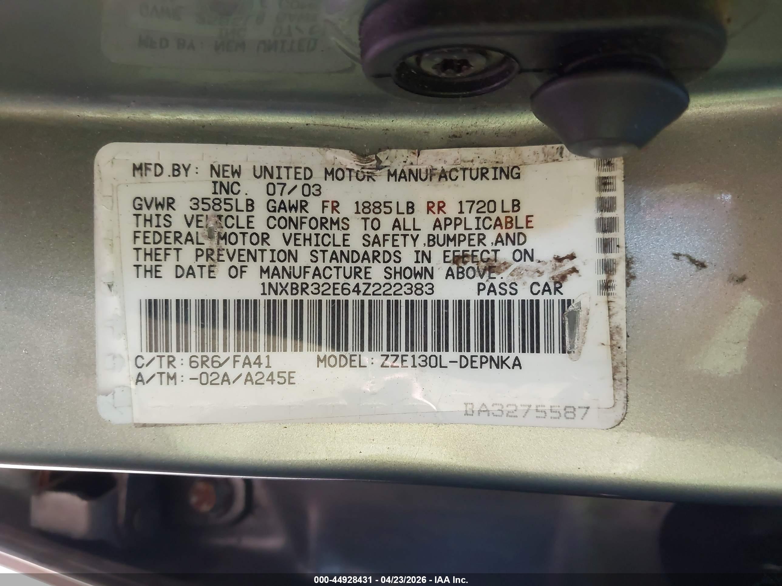 TOYOTA COROLLA image 9