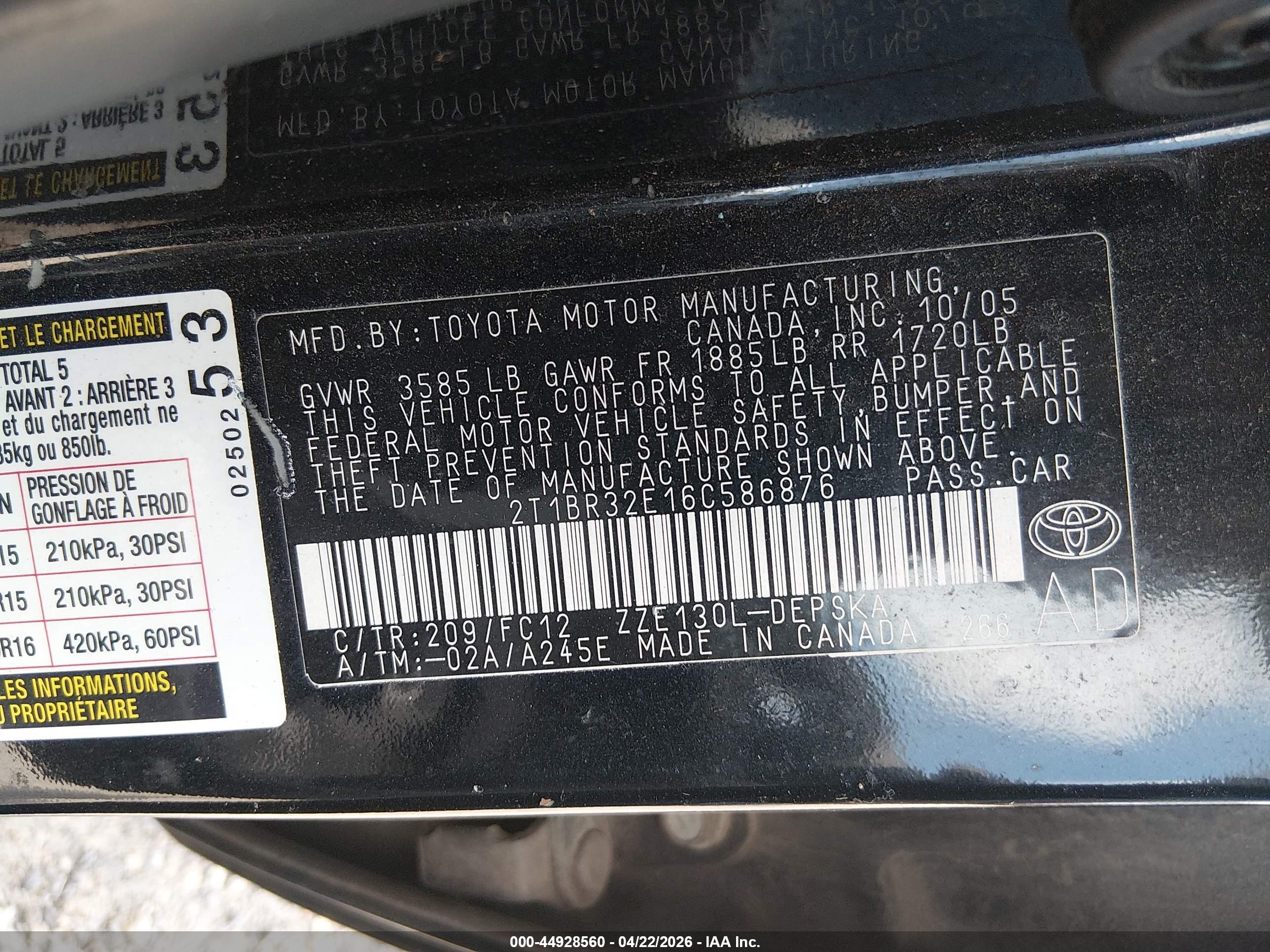 TOYOTA COROLLA image 9