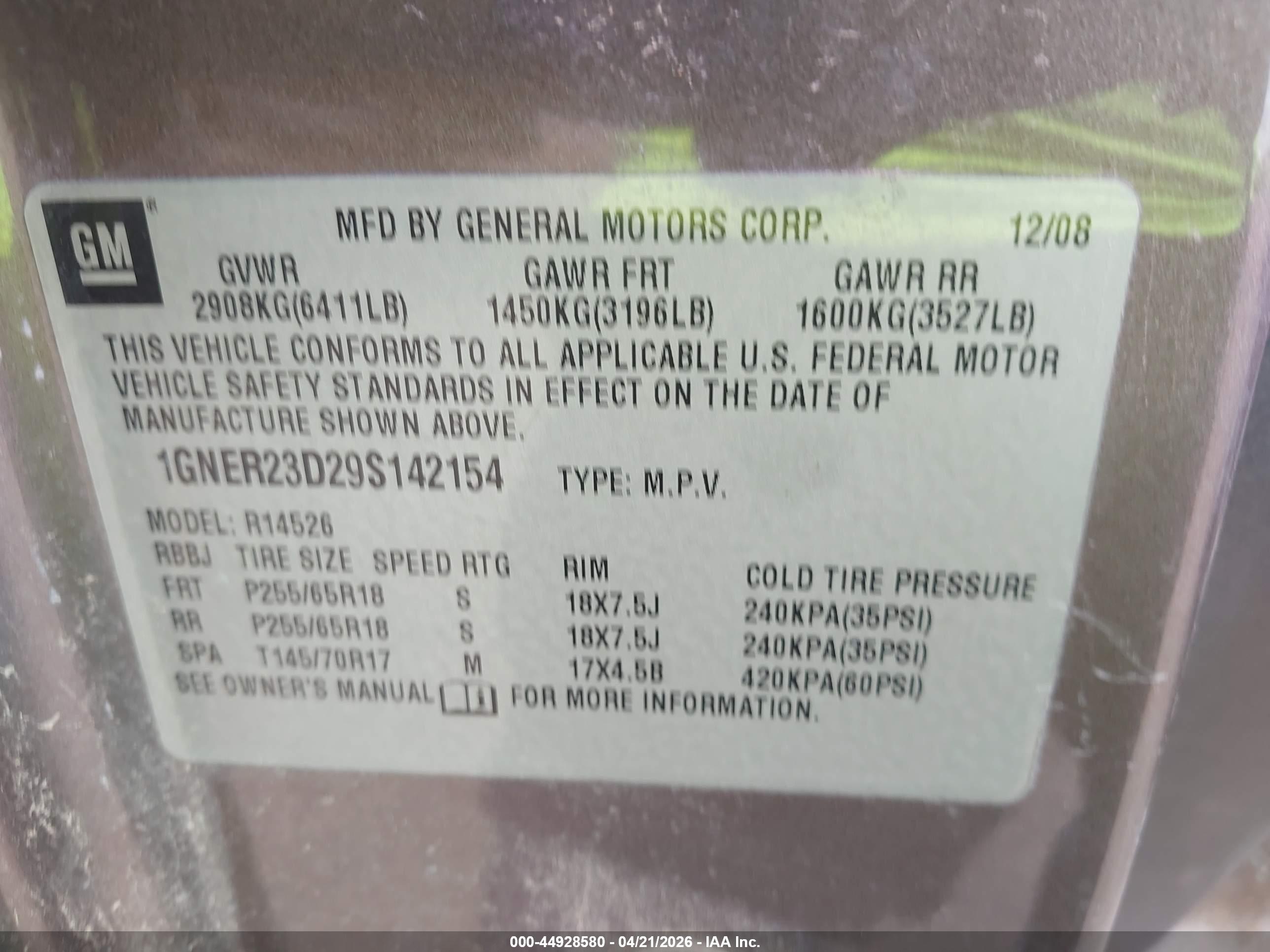 CHEVROLET TRAVERSE image 9