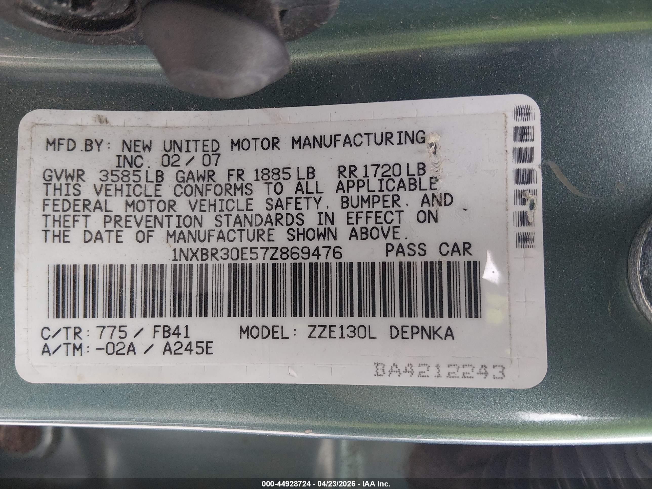 TOYOTA COROLLA image 9