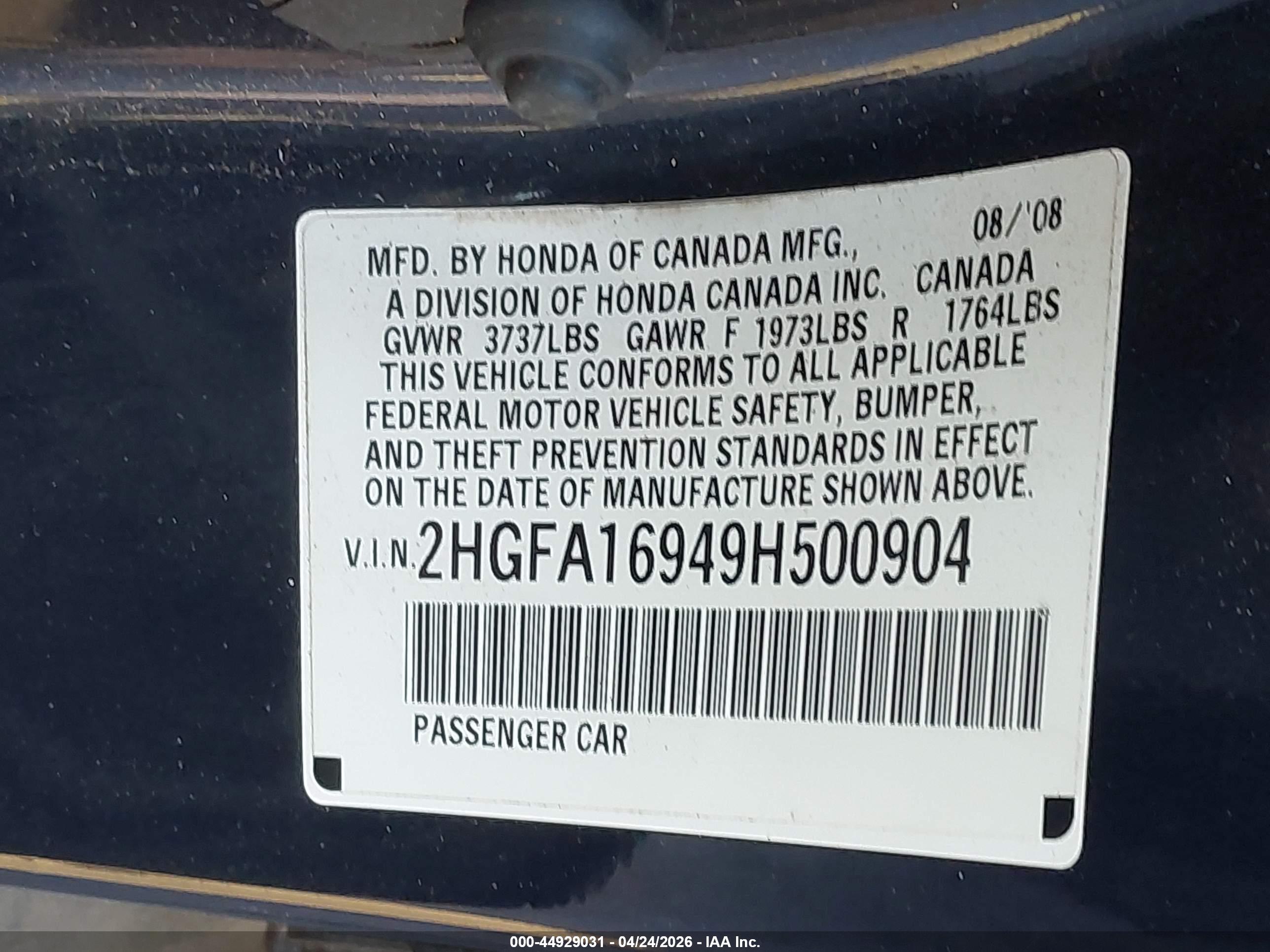 HONDA CIVIC image 9