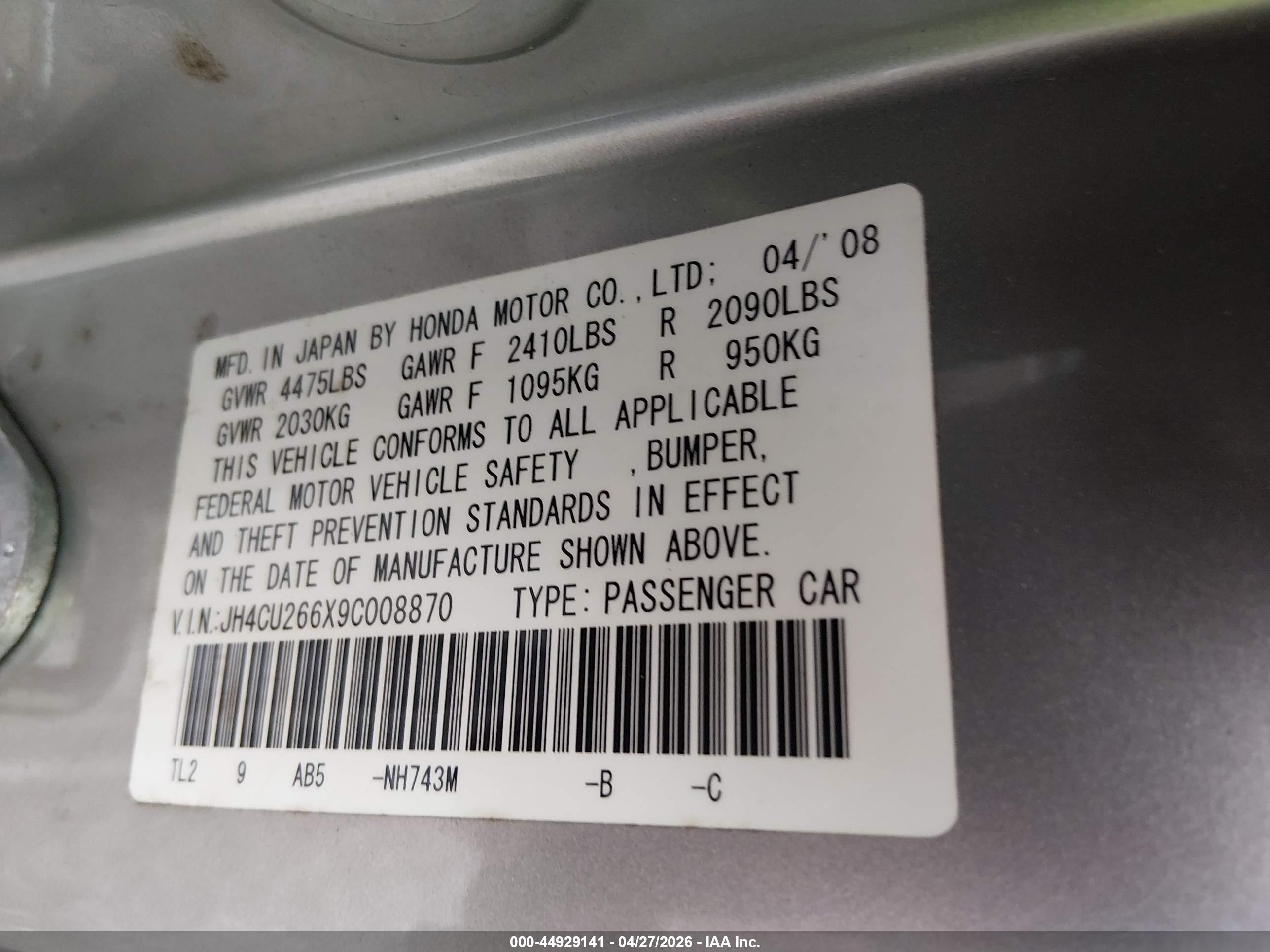 ACURA TSX image 9