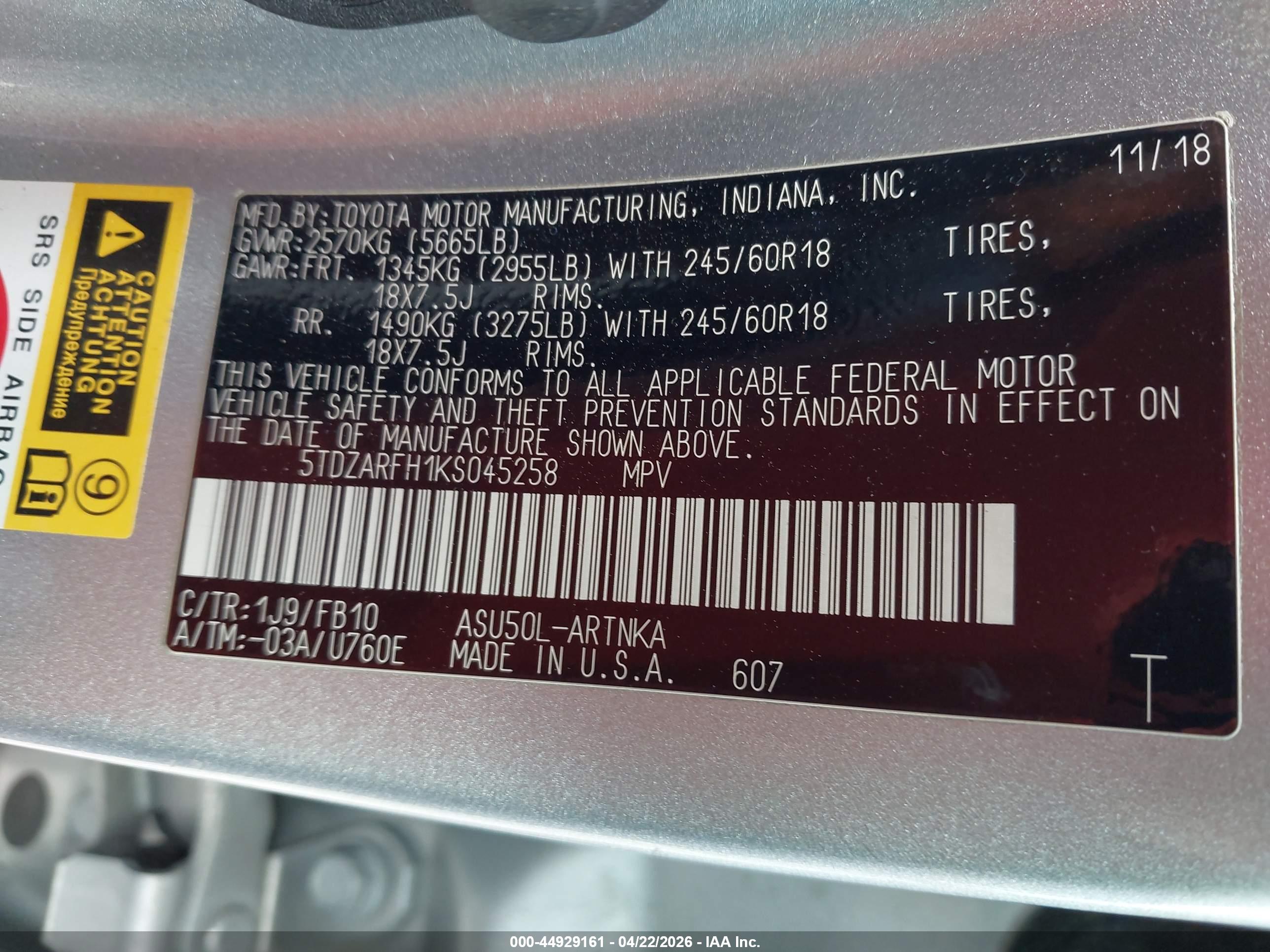 TOYOTA HIGHLANDER image 9