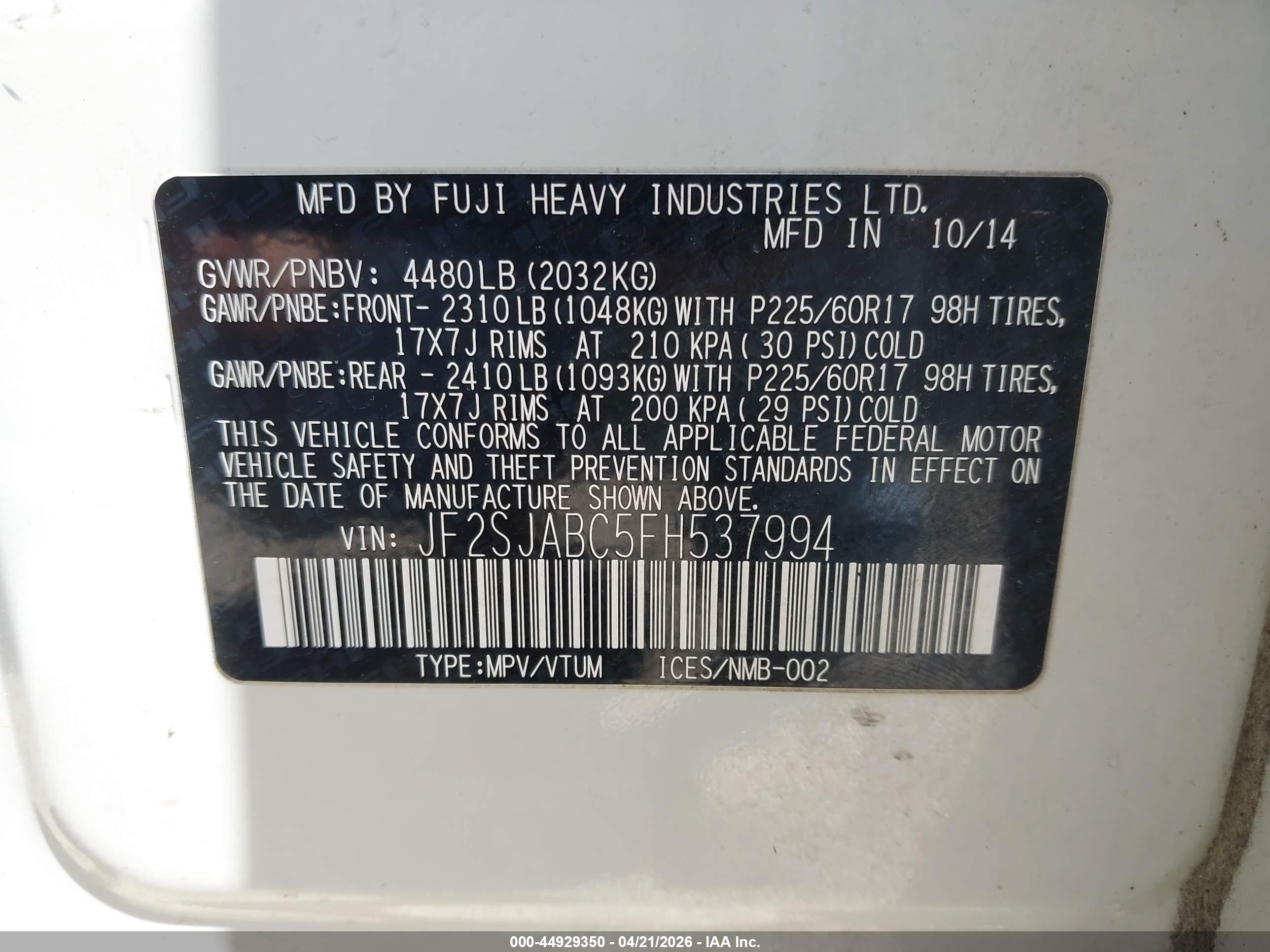 SUBARU FORESTER image 9