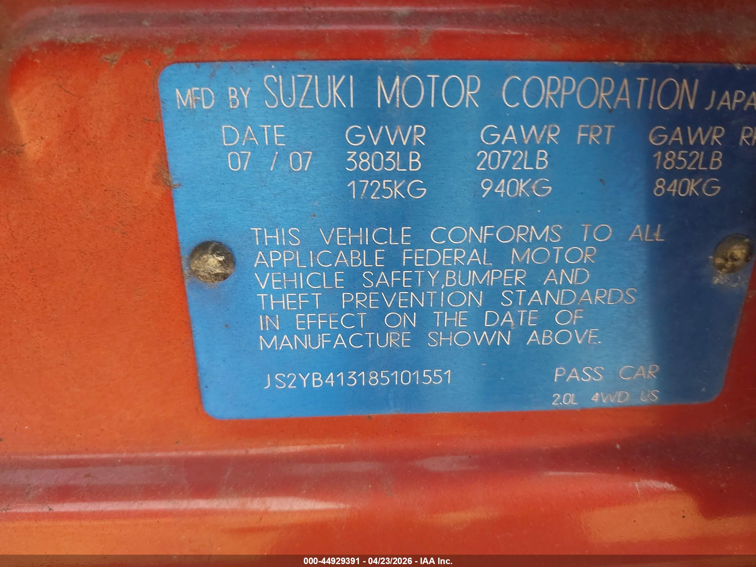 SUZUKI SX4 image 9