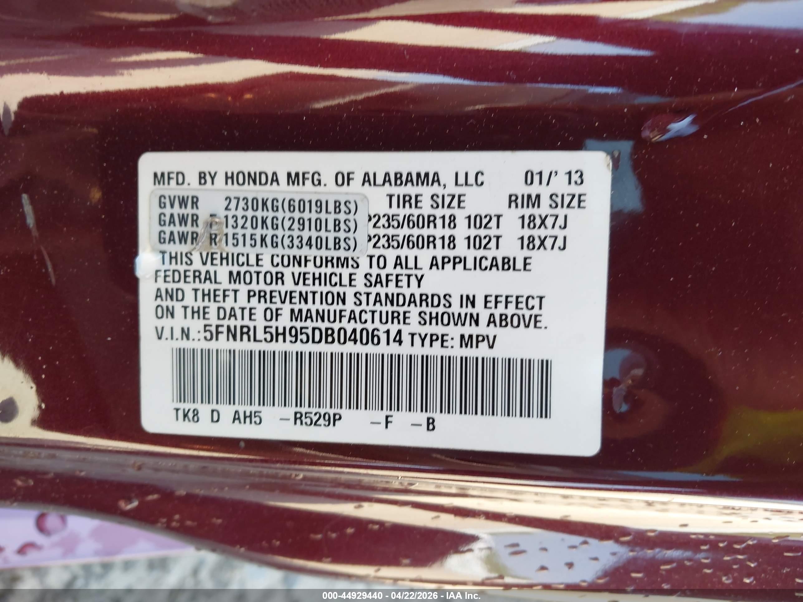 HONDA ODYSSEY image 9