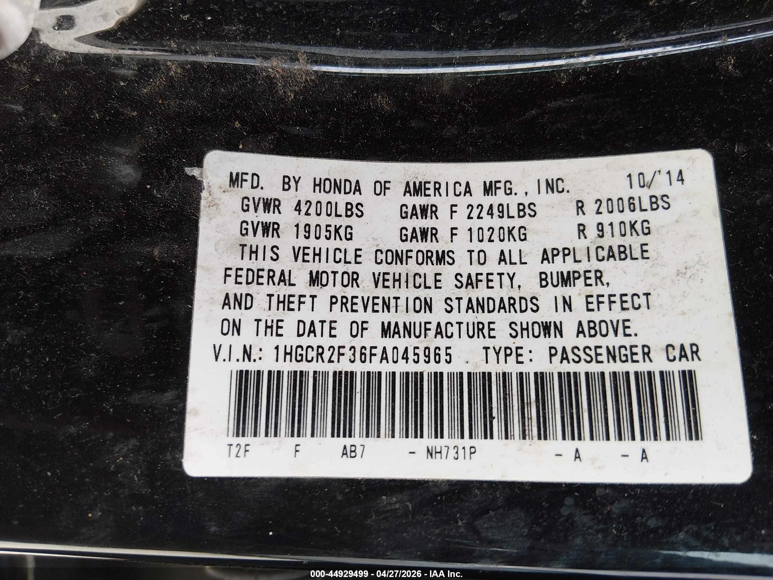 HONDA ACCORD image 9