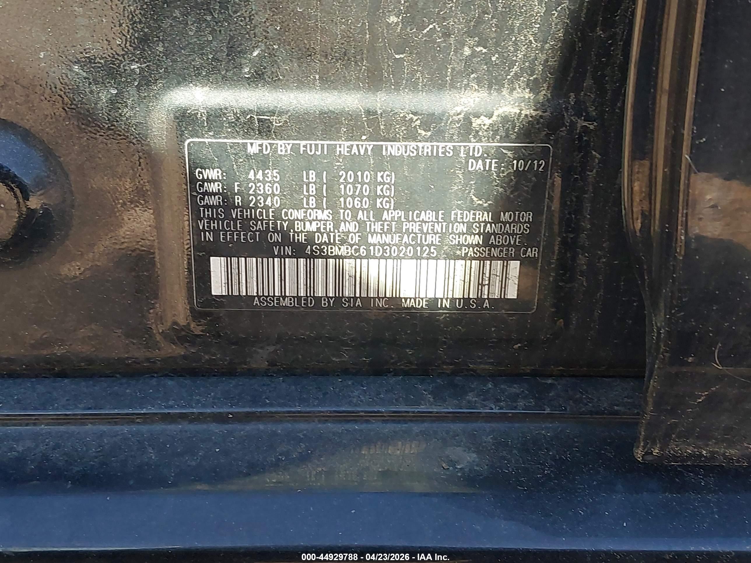SUBARU LEGACY image 9