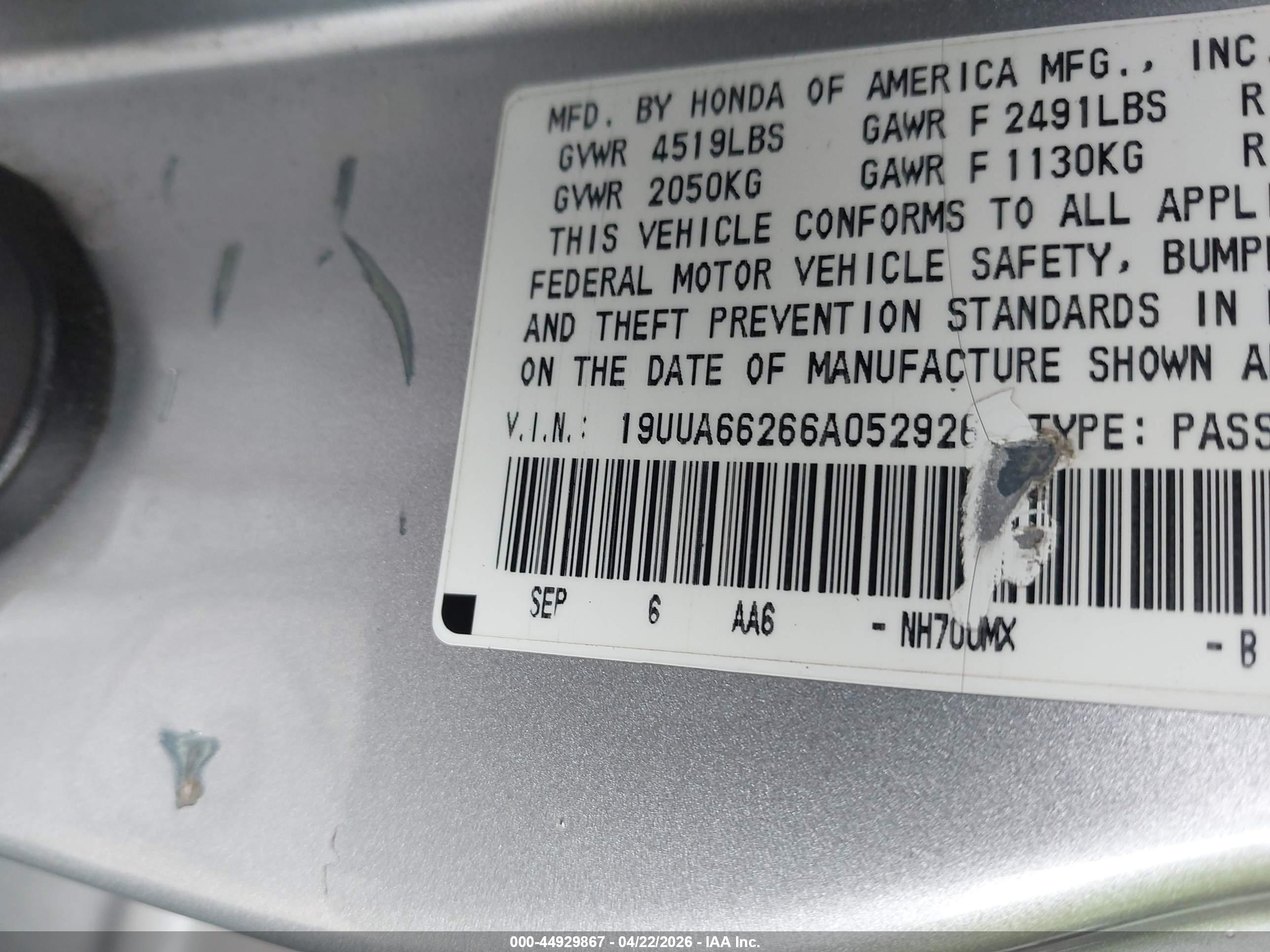 ACURA TL image 9