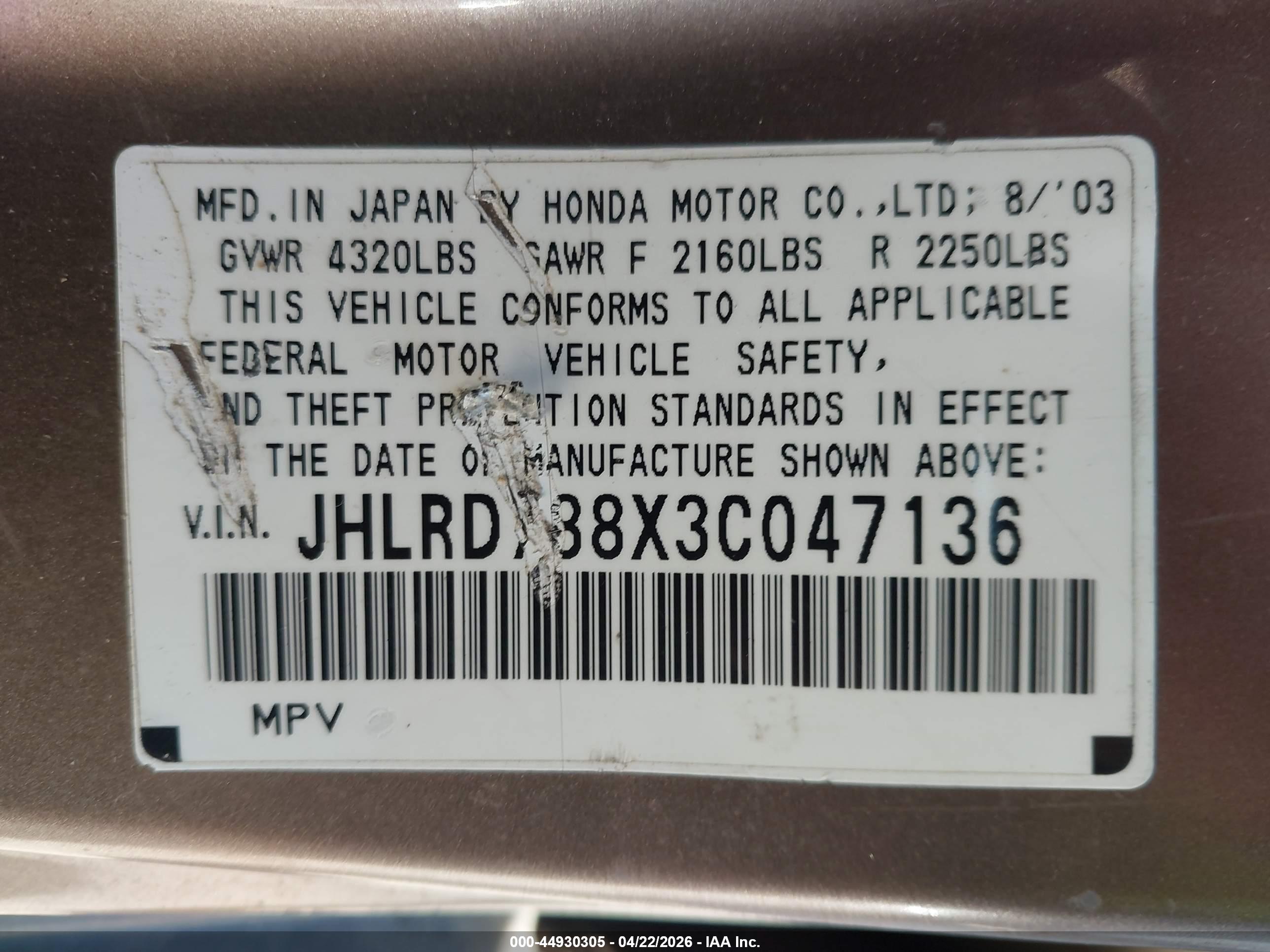 HONDA CR-V image 9