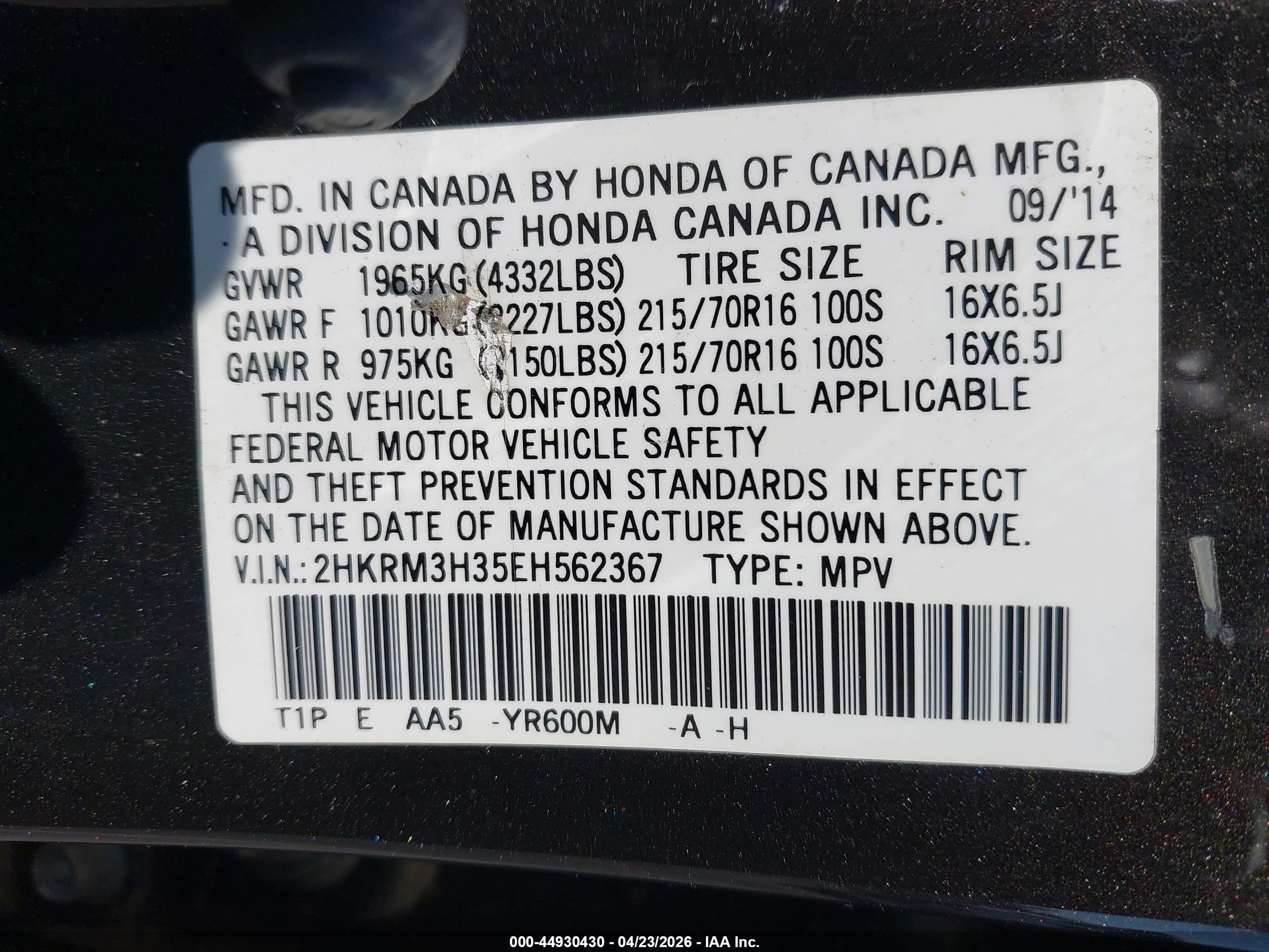 HONDA CR-V image 9