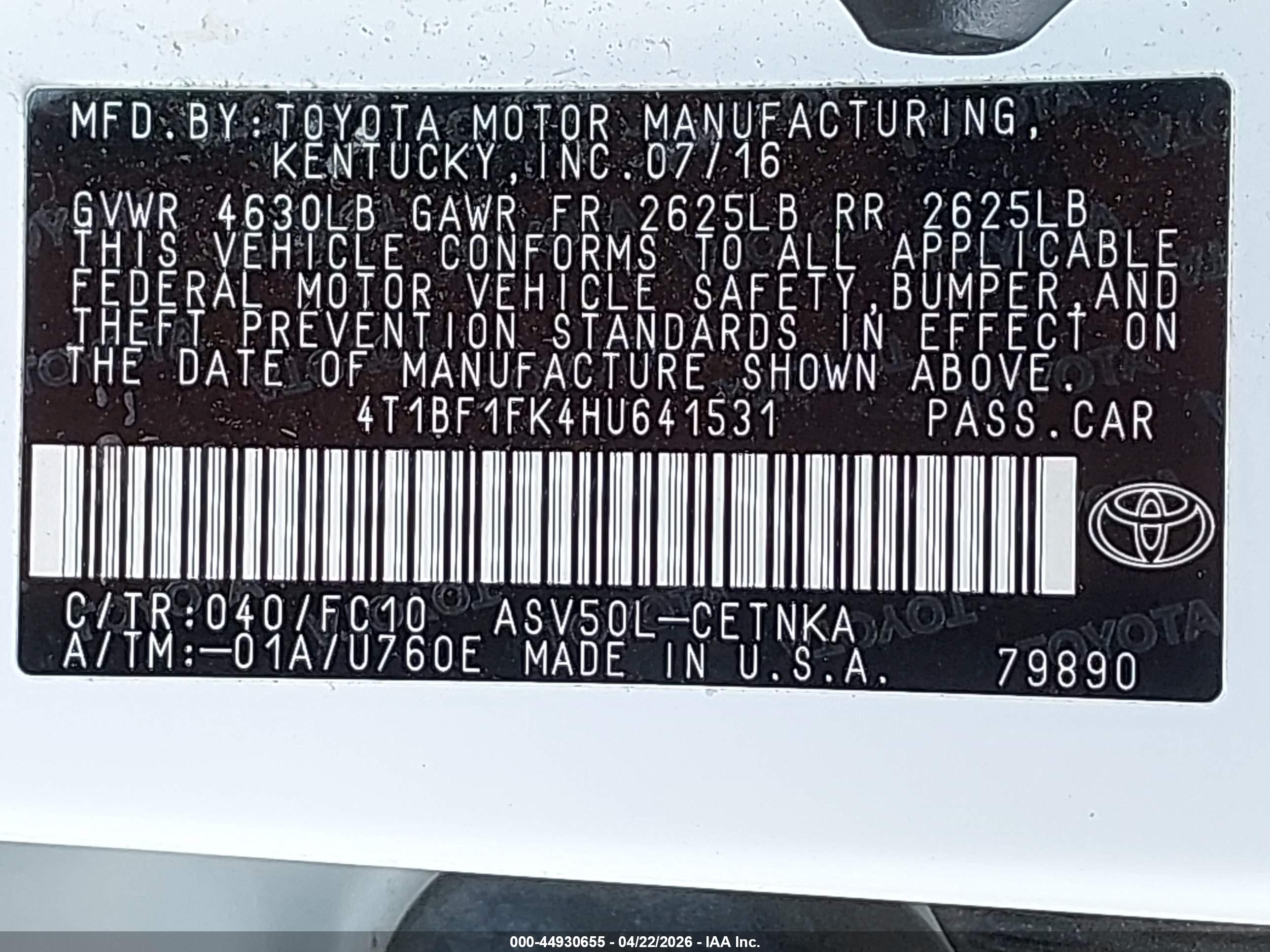 TOYOTA CAMRY image 9