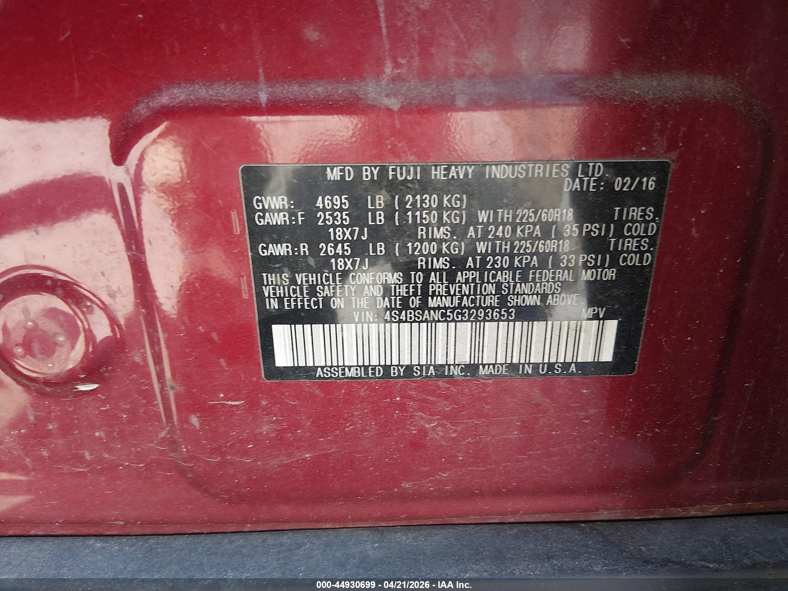 SUBARU OUTBACK image 9