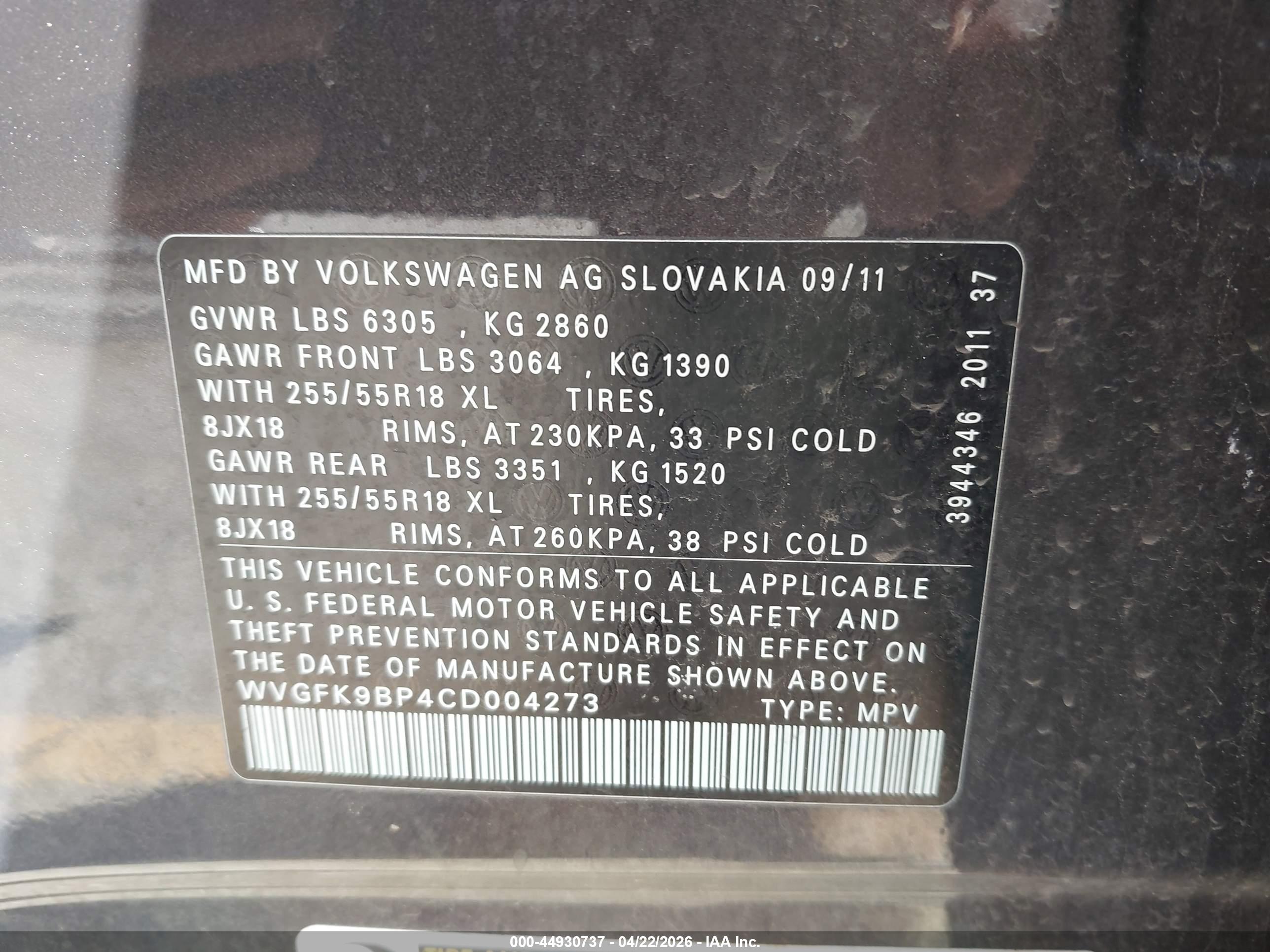 VOLKSWAGEN TOUAREG image 9