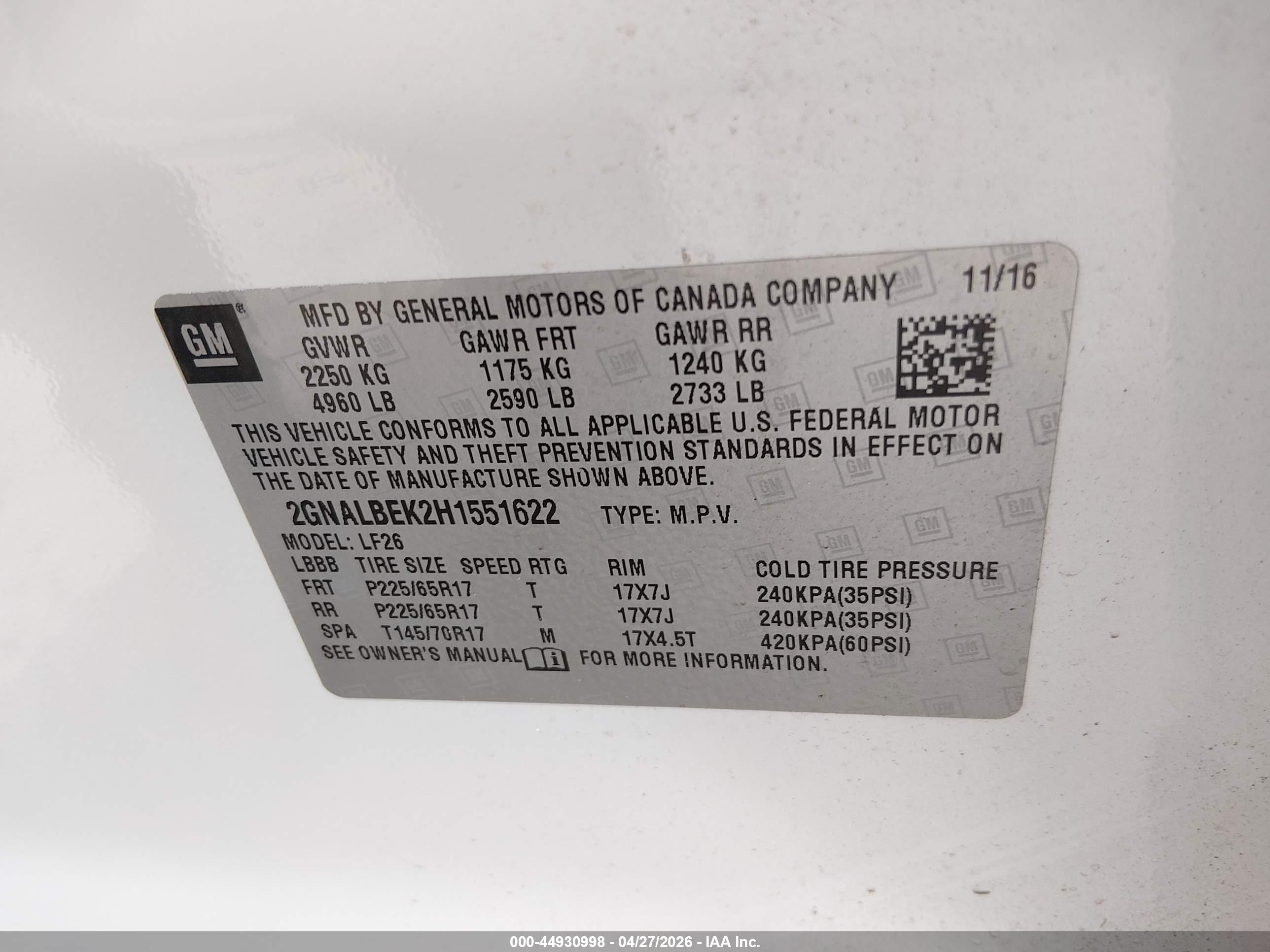 CHEVROLET EQUINOX image 9