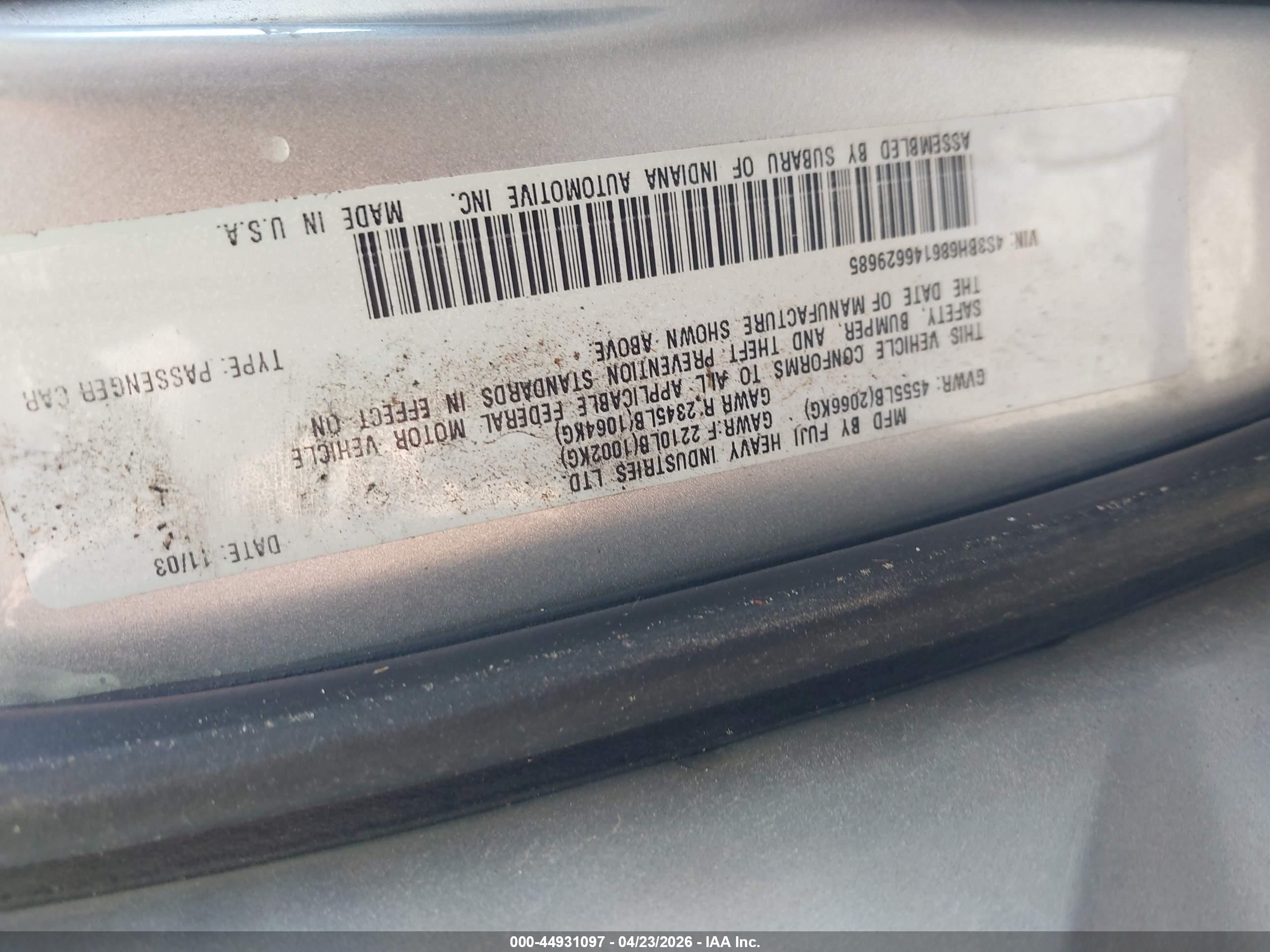 SUBARU OUTBACK image 9