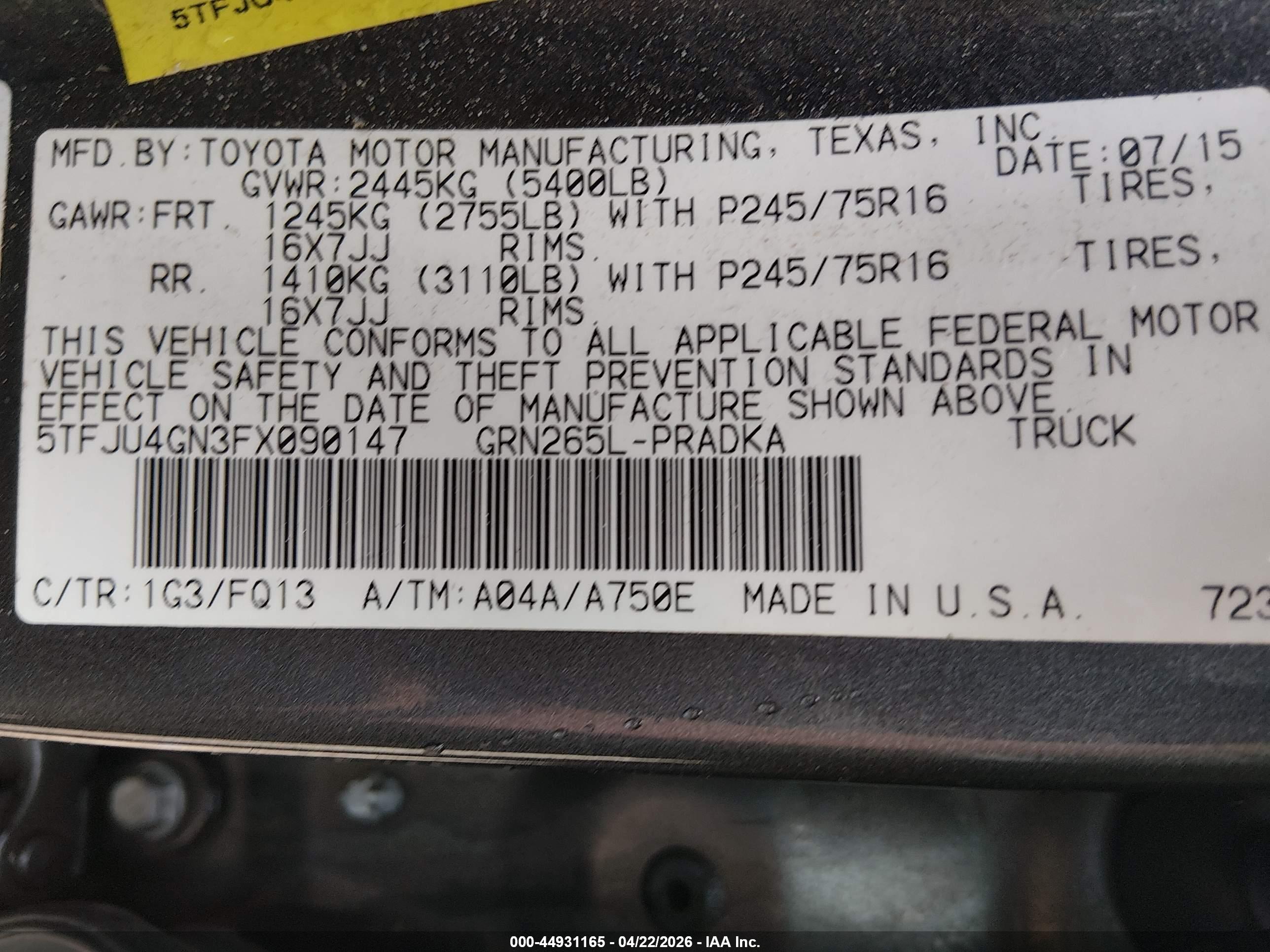 TOYOTA TACOMA image 9