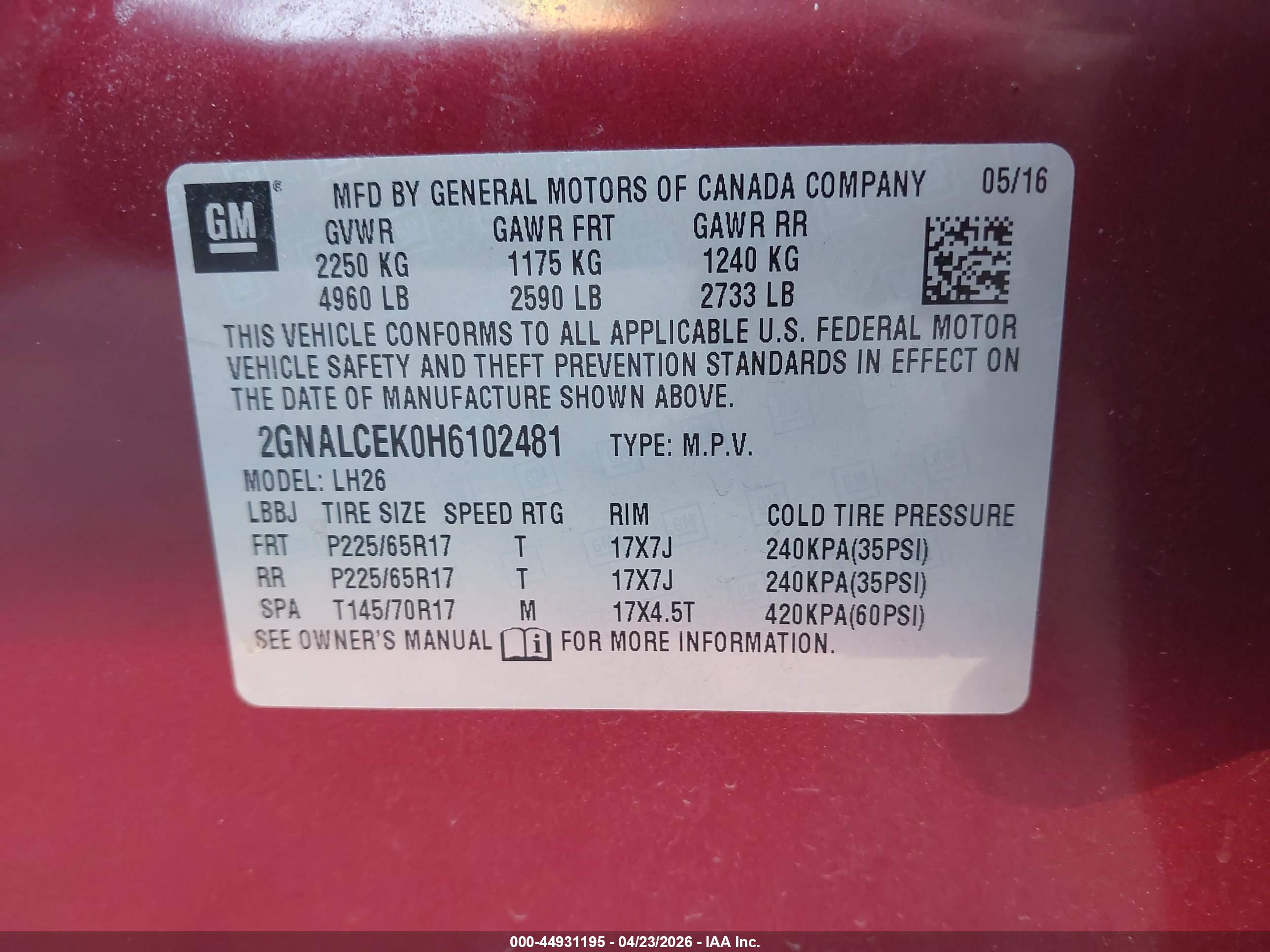 CHEVROLET EQUINOX image 9