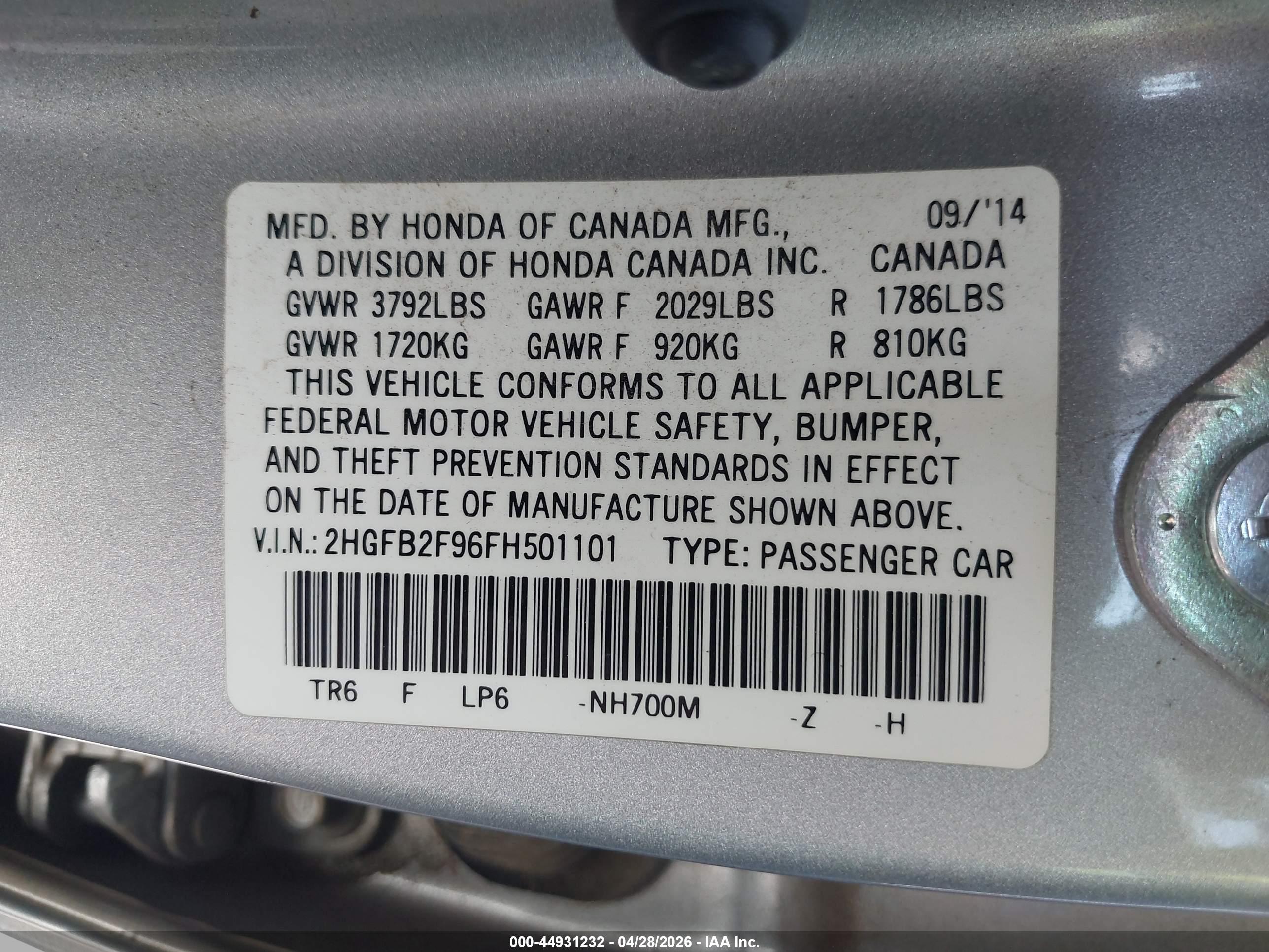HONDA CIVIC image 9