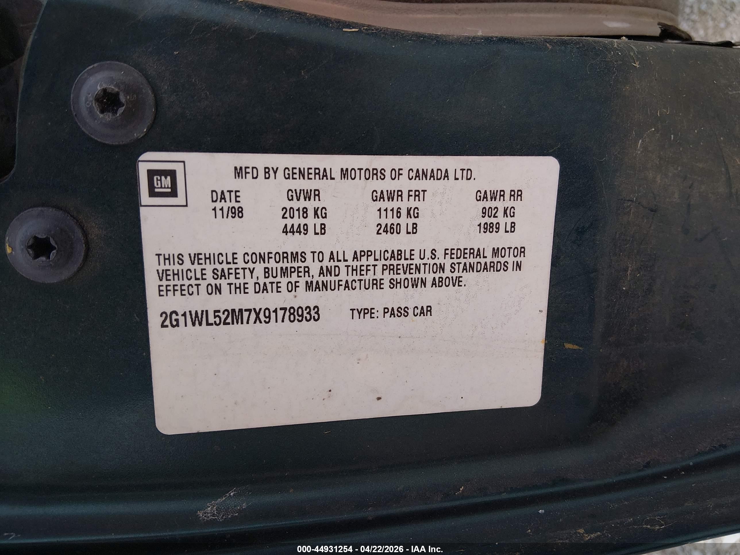 CHEVROLET LUMINA image 9