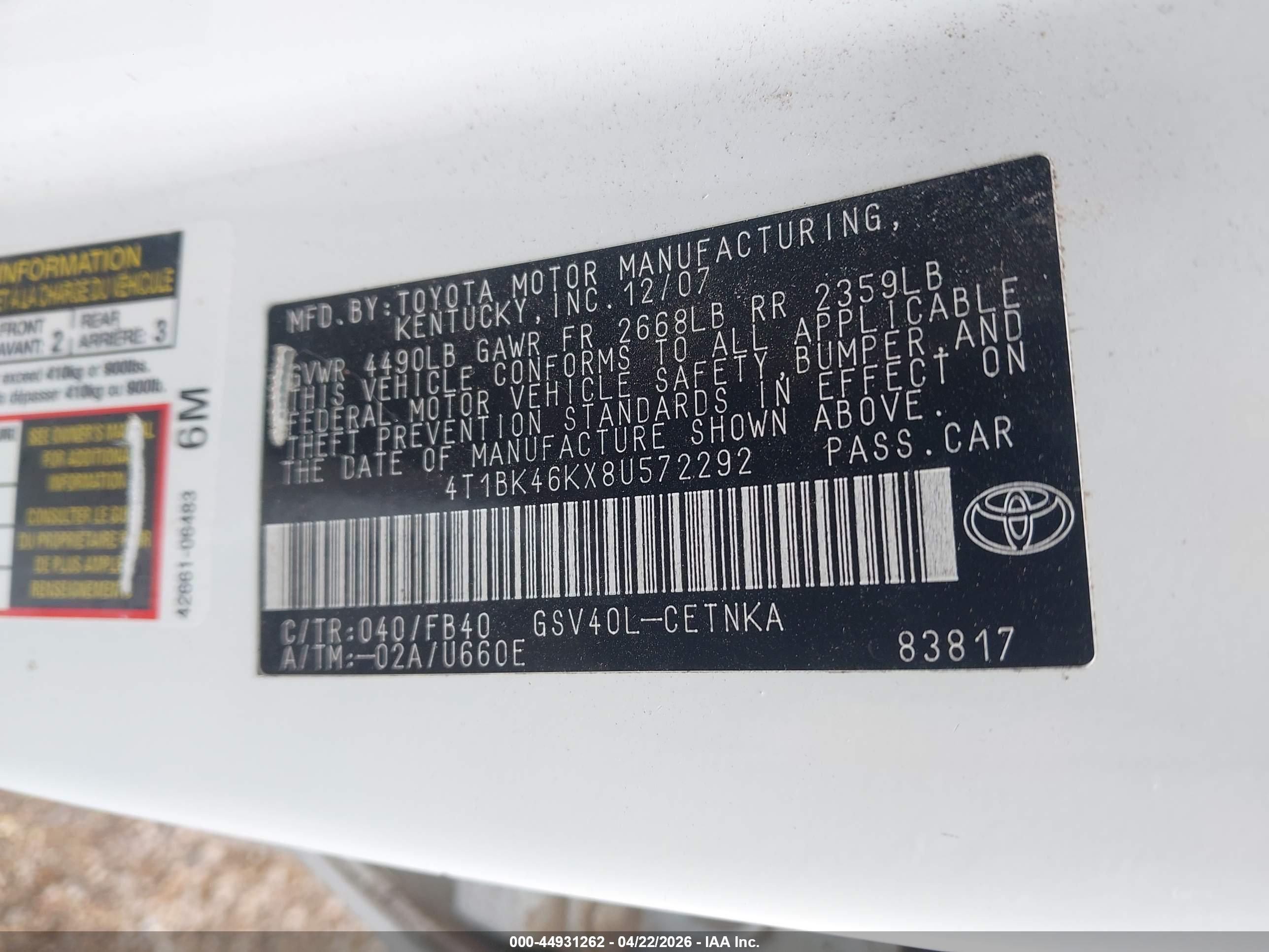 TOYOTA CAMRY image 9