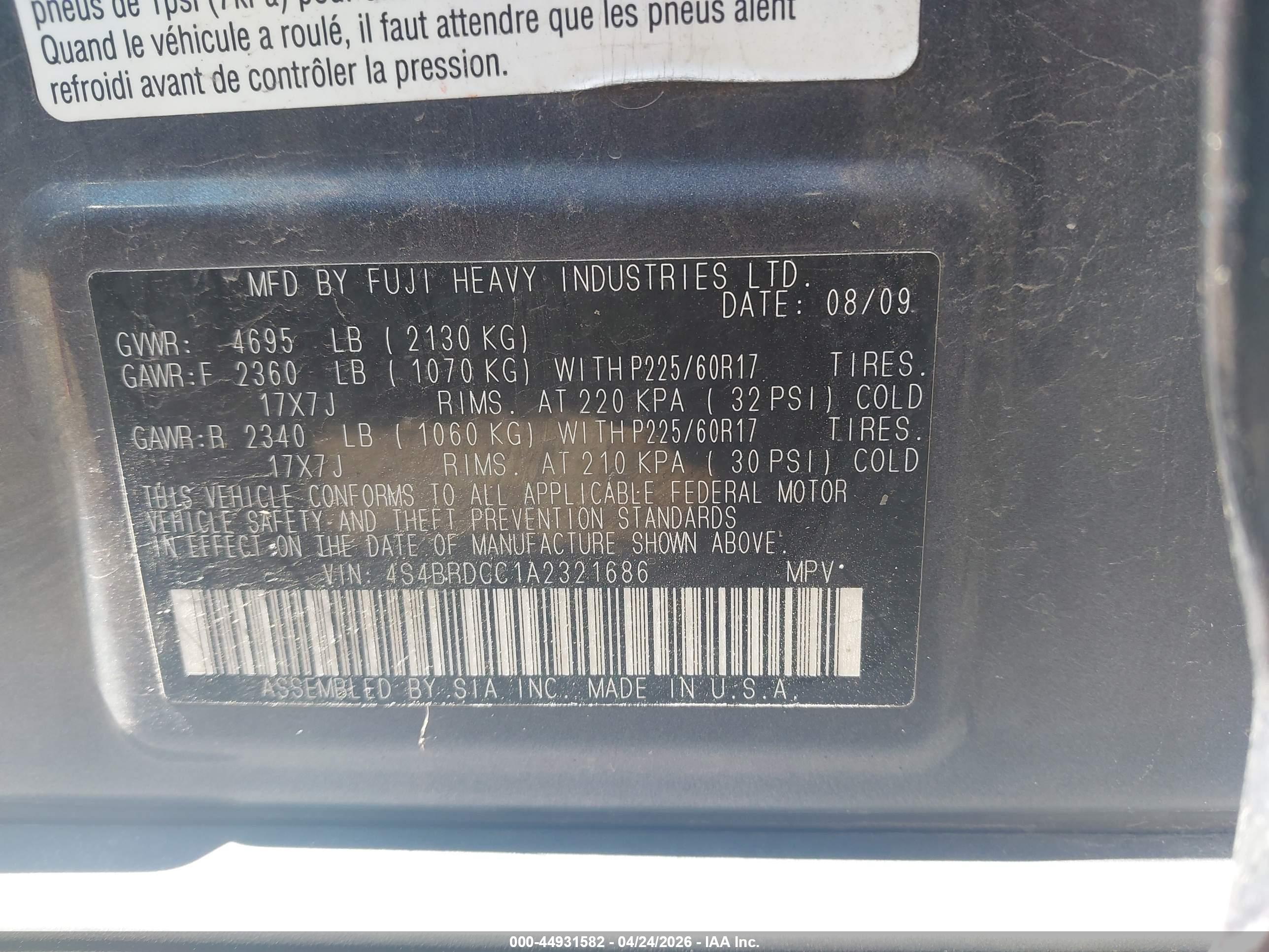 SUBARU OUTBACK image 9